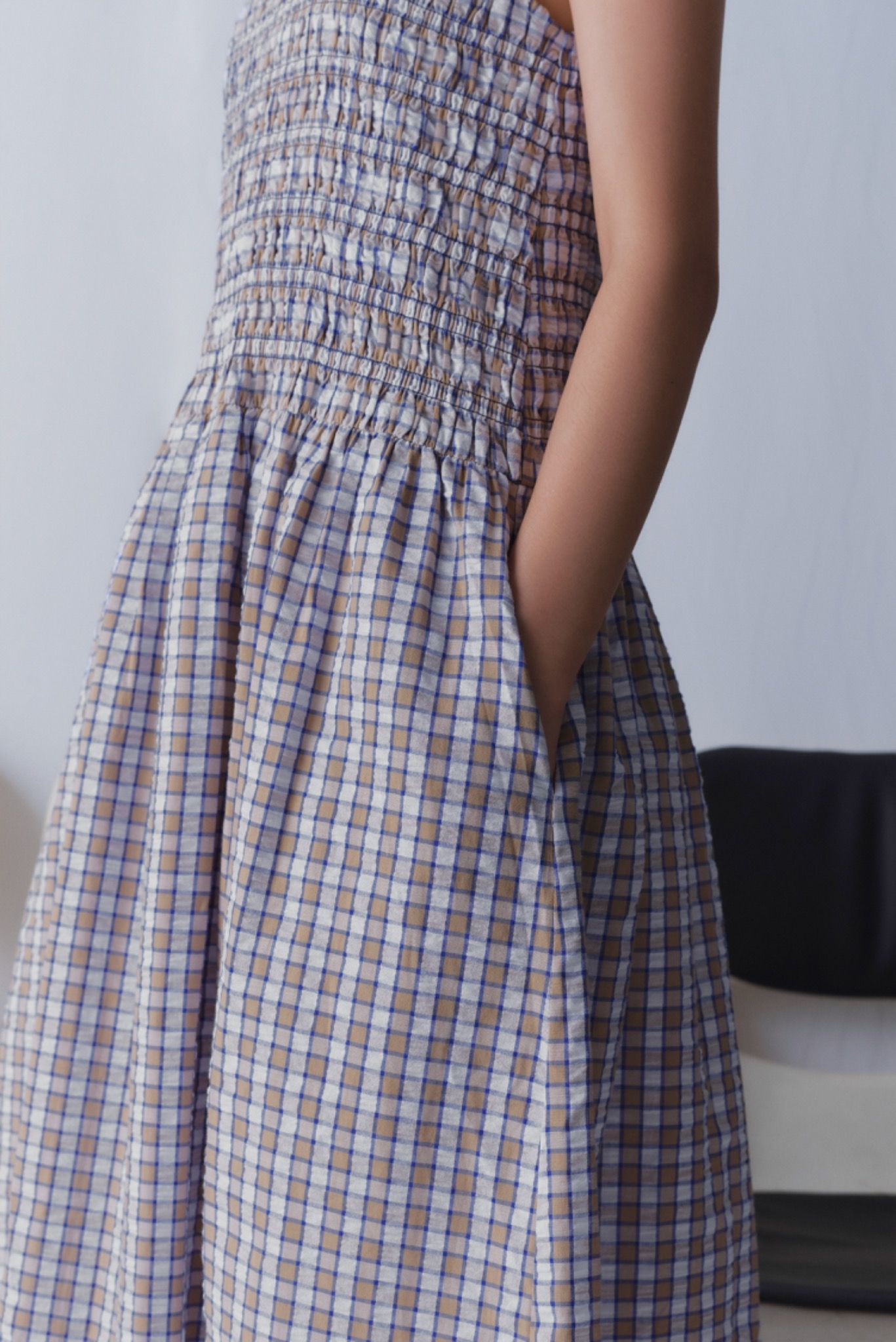 Smocking Midi Dress