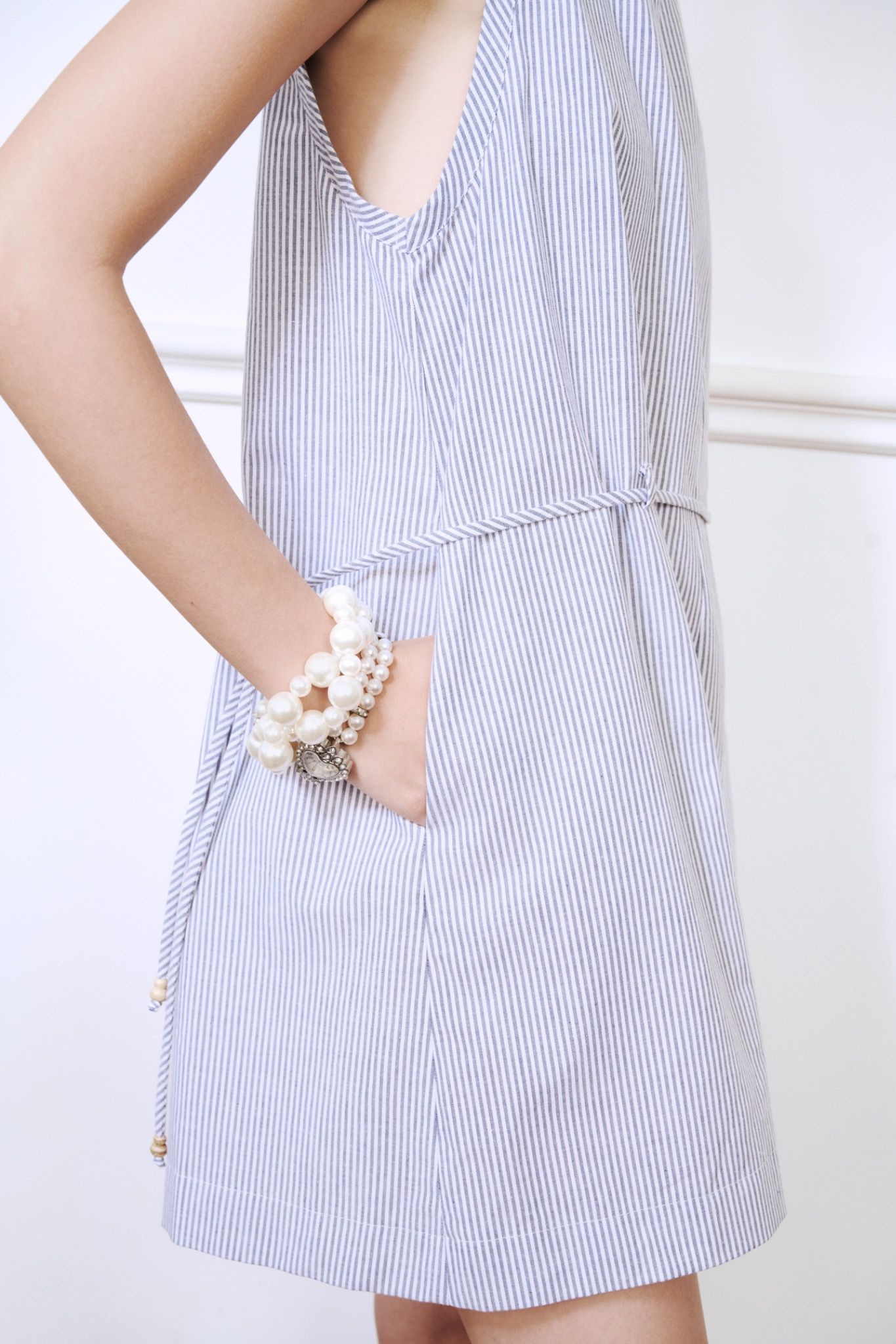 Striped Mini Jumpsuit