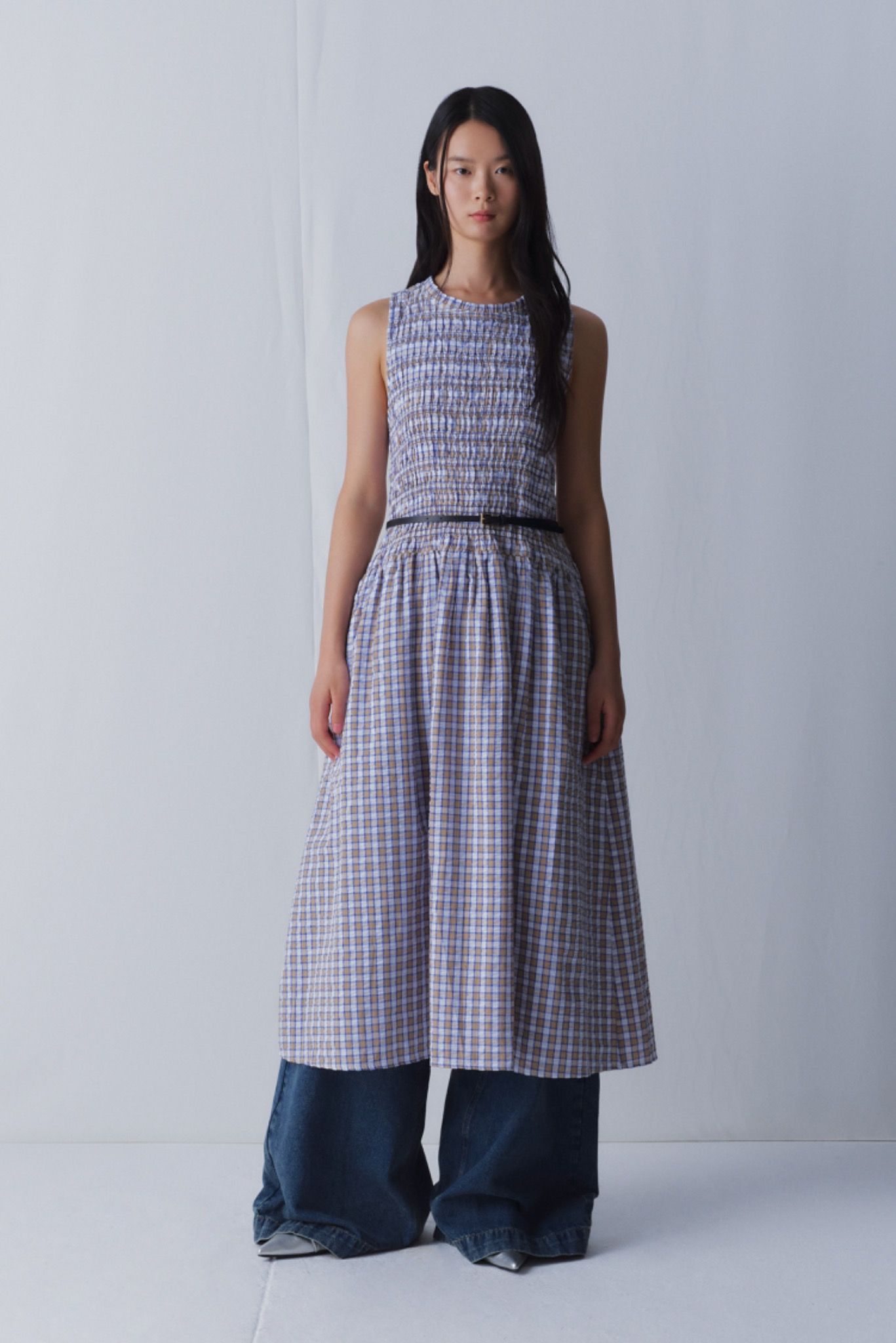 Smocking Midi Dress