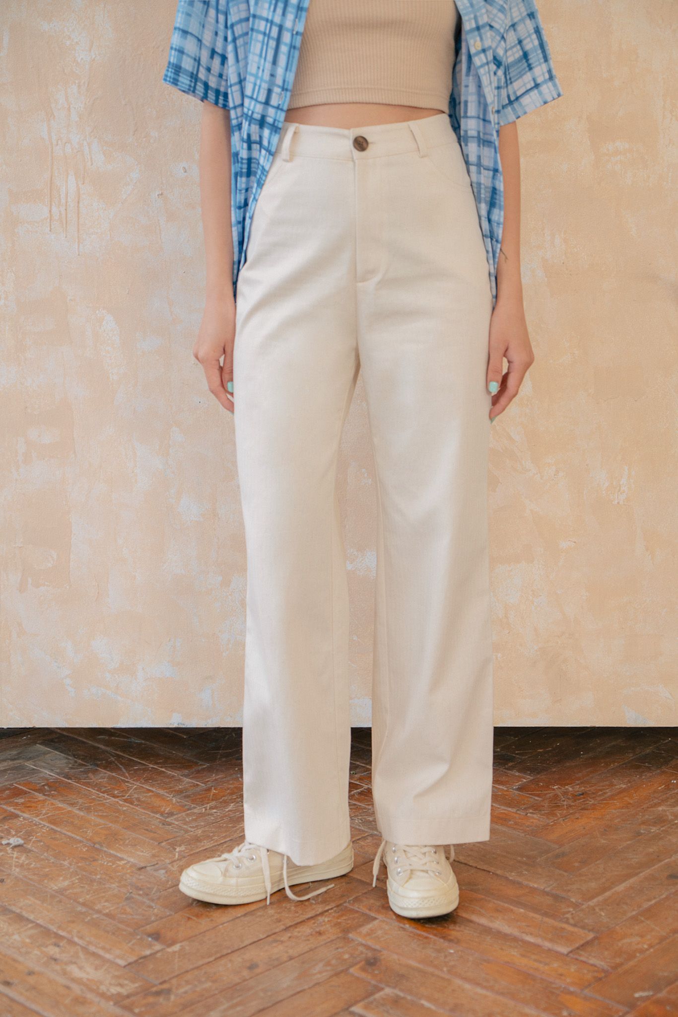 Ivory Khaki Pants