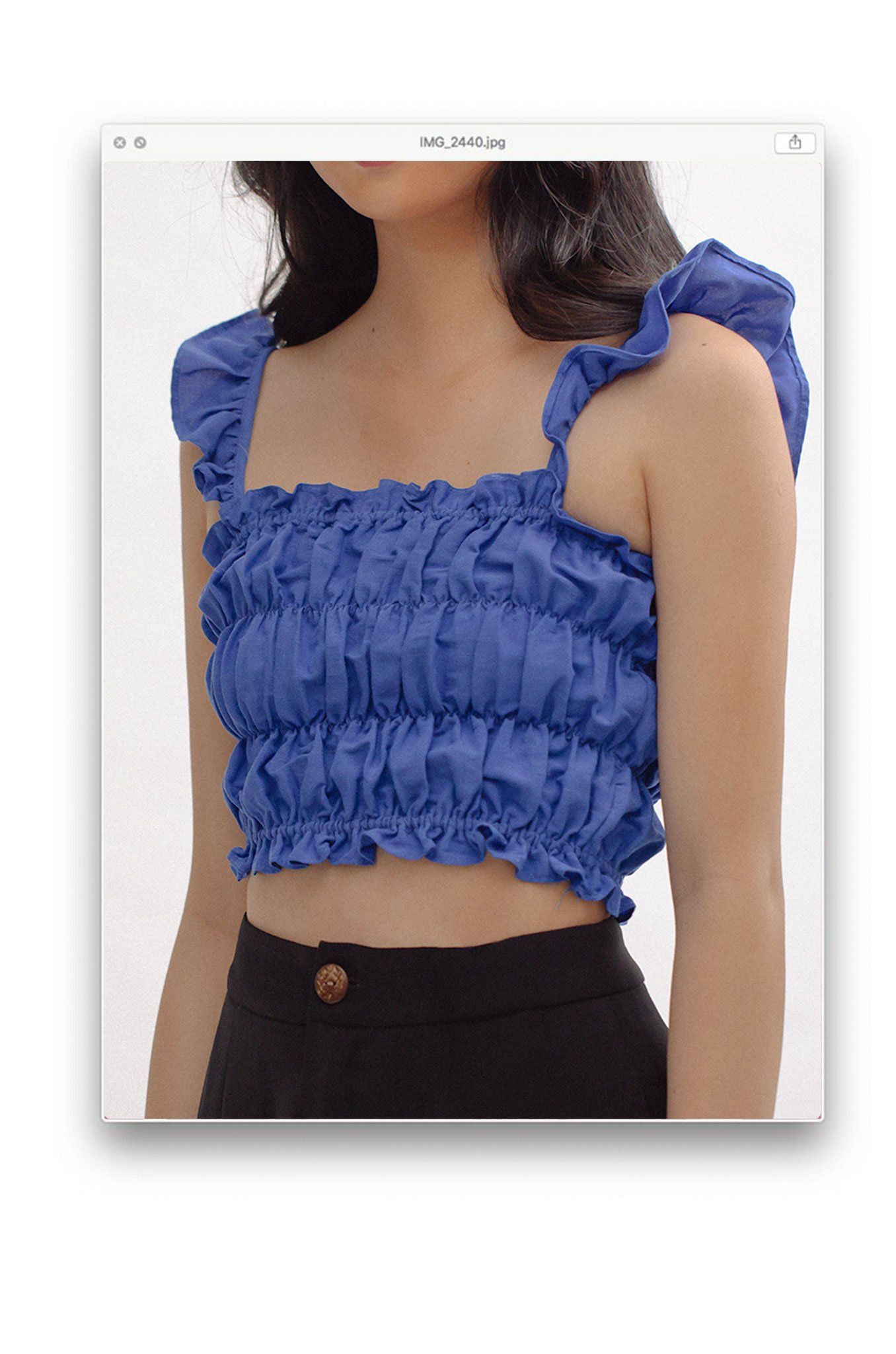 Cobalt Smocked Camisole