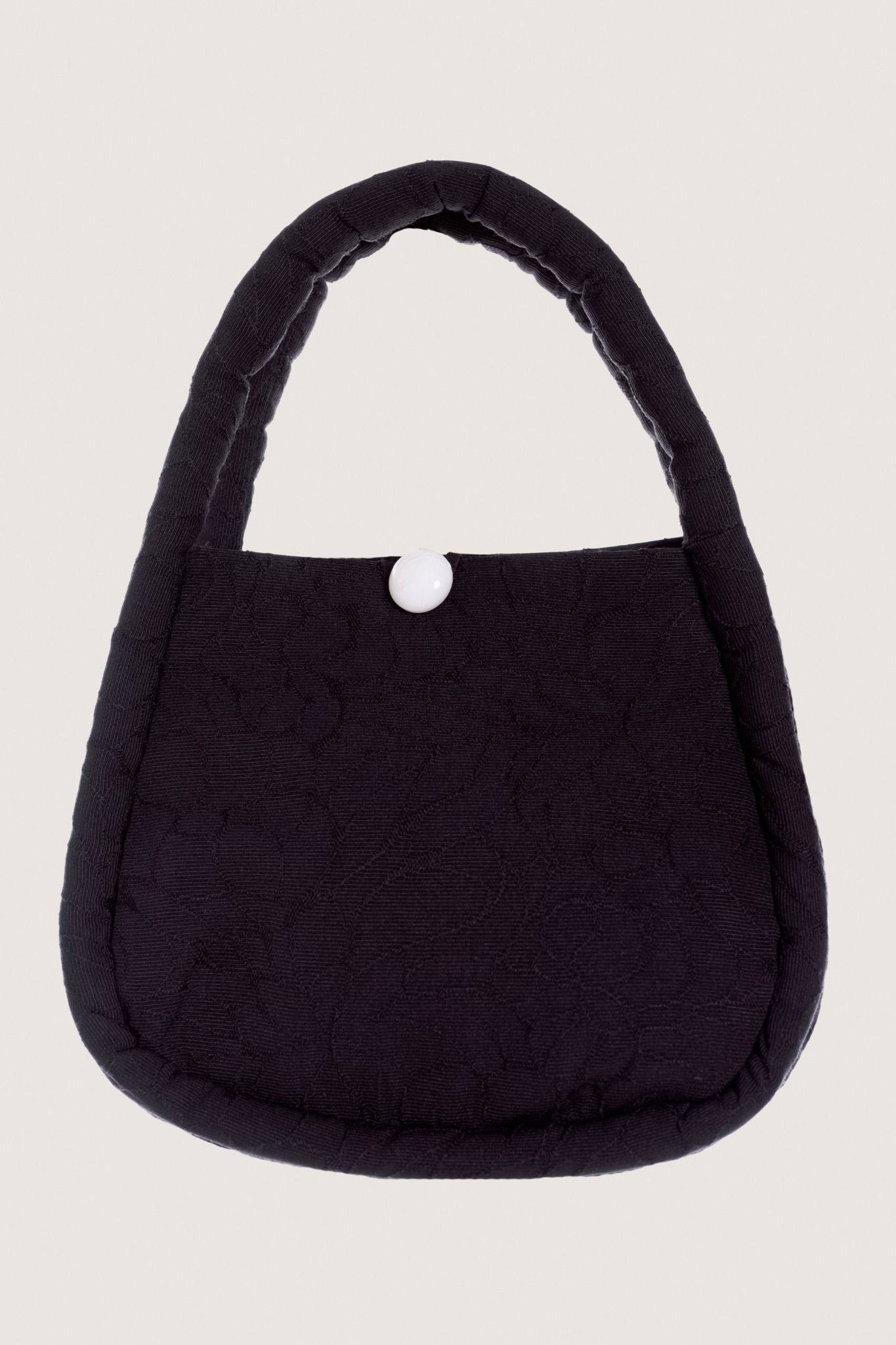  Black Floral Textured Mini Bag 