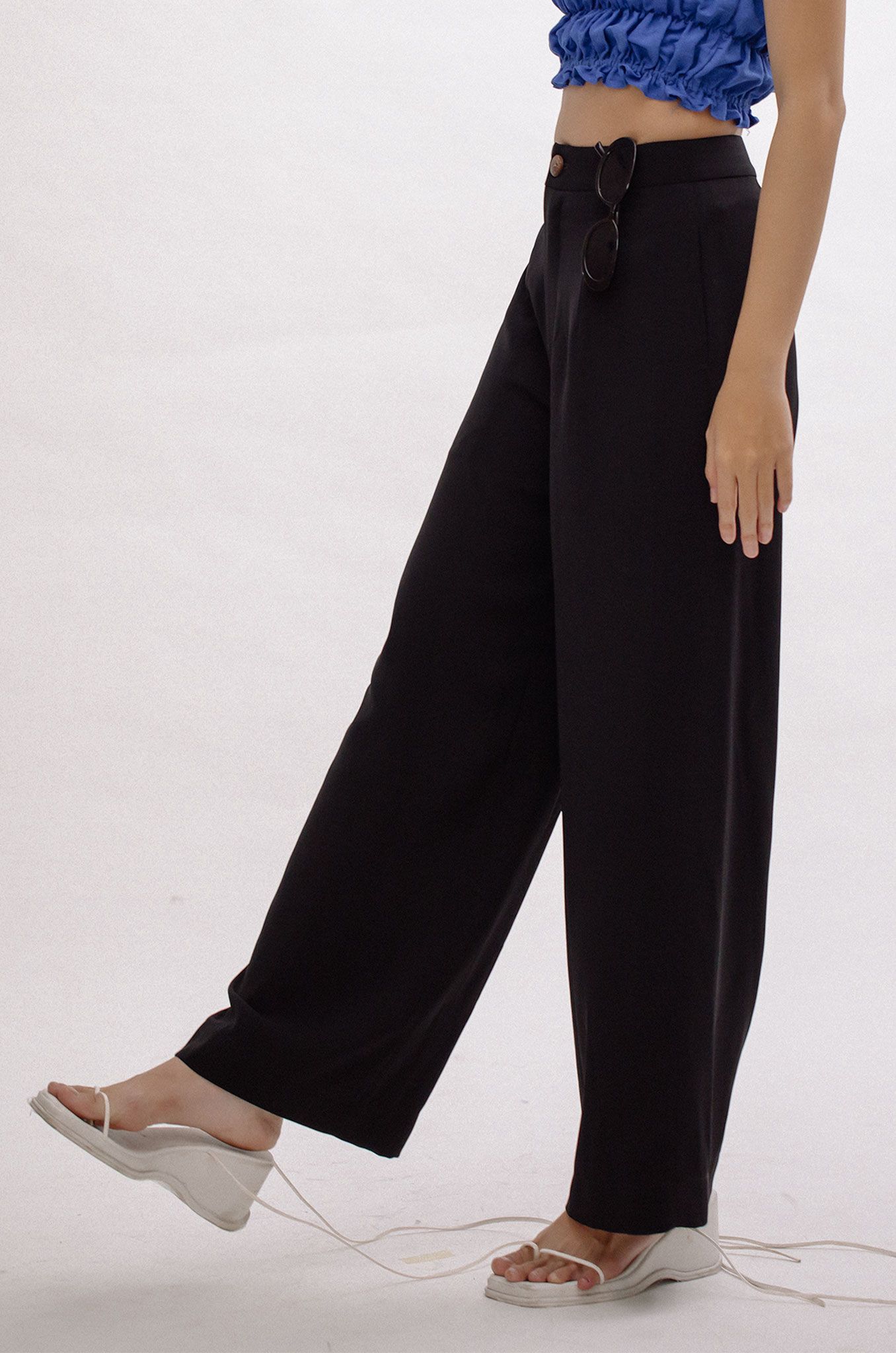Black Straight Leg Trousers