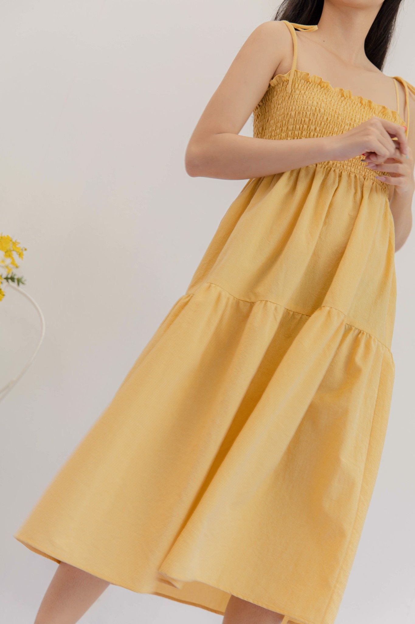 Yellow Midi Cami Dress