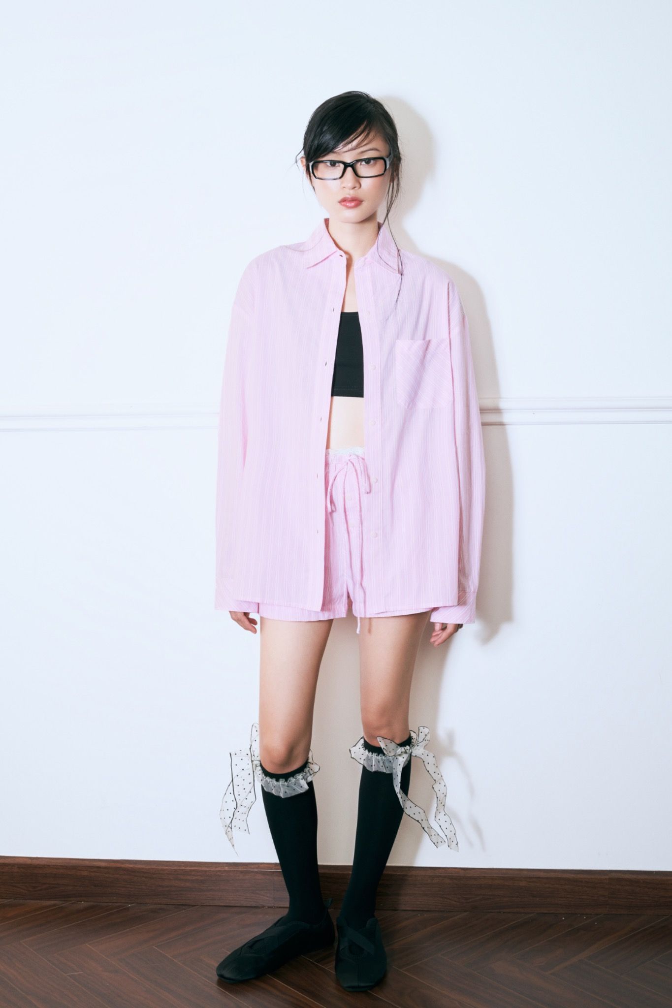 Striped Elastic Shorts
