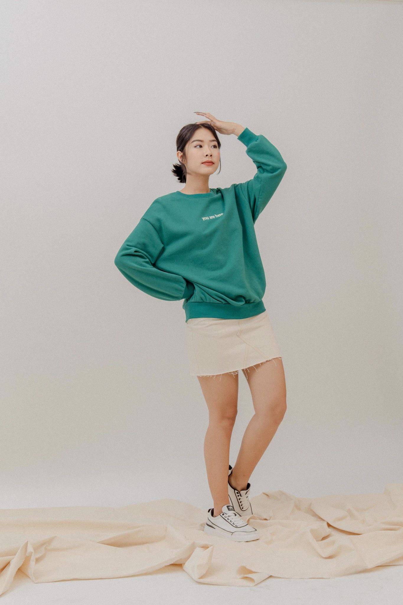 Green Oversized Sweatshirt