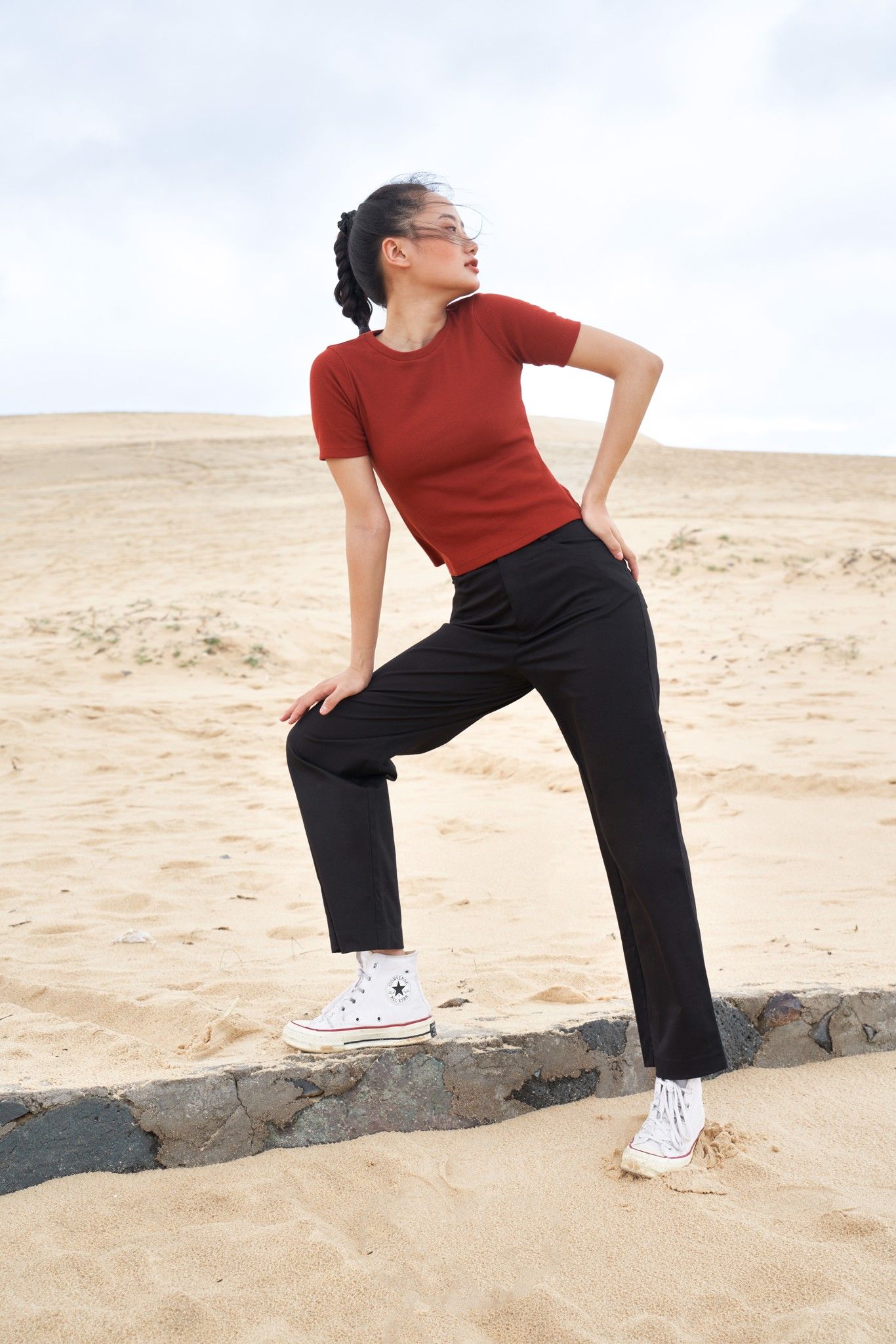 Black Straight Leg Trousers