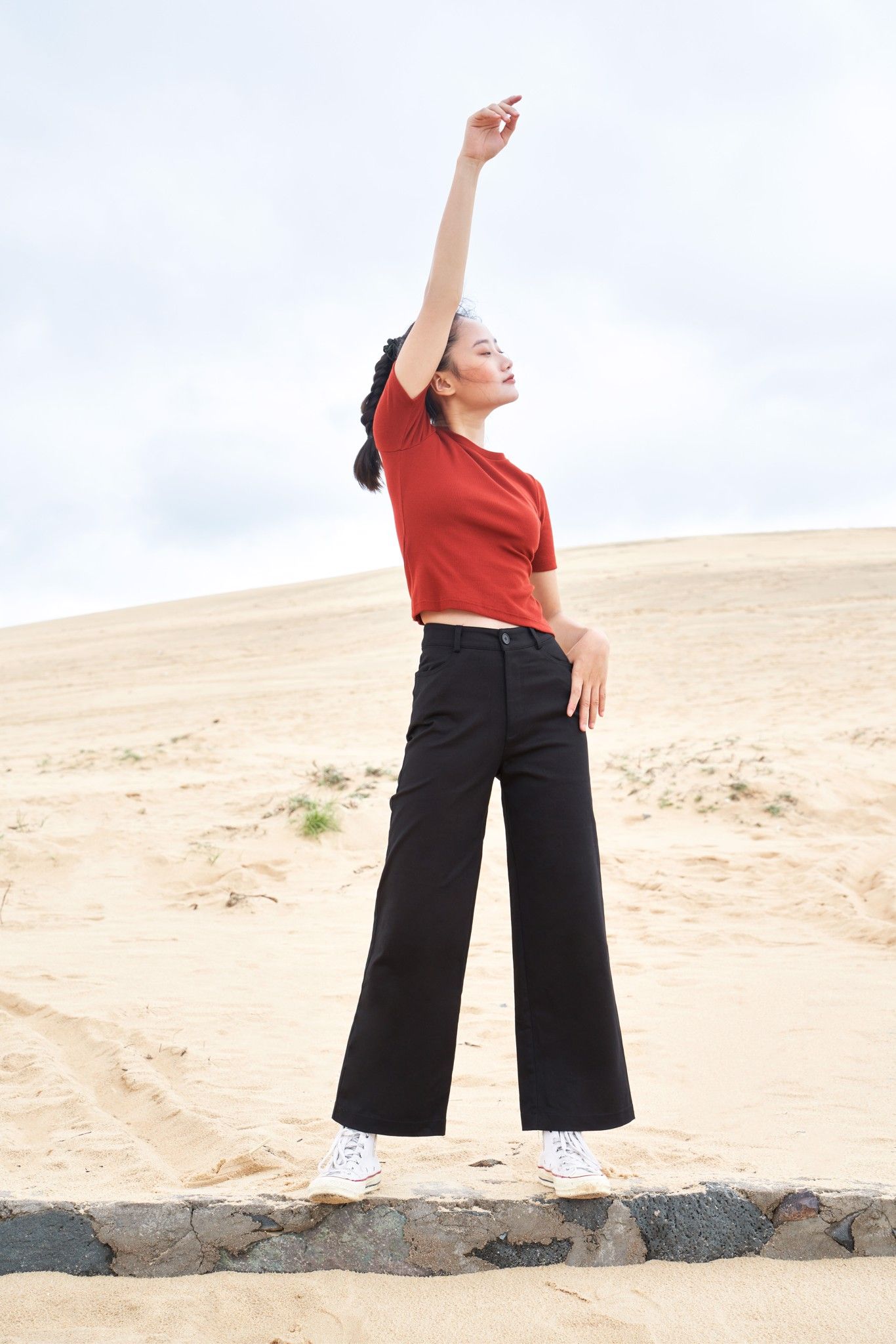 Black Straight Leg Trousers
