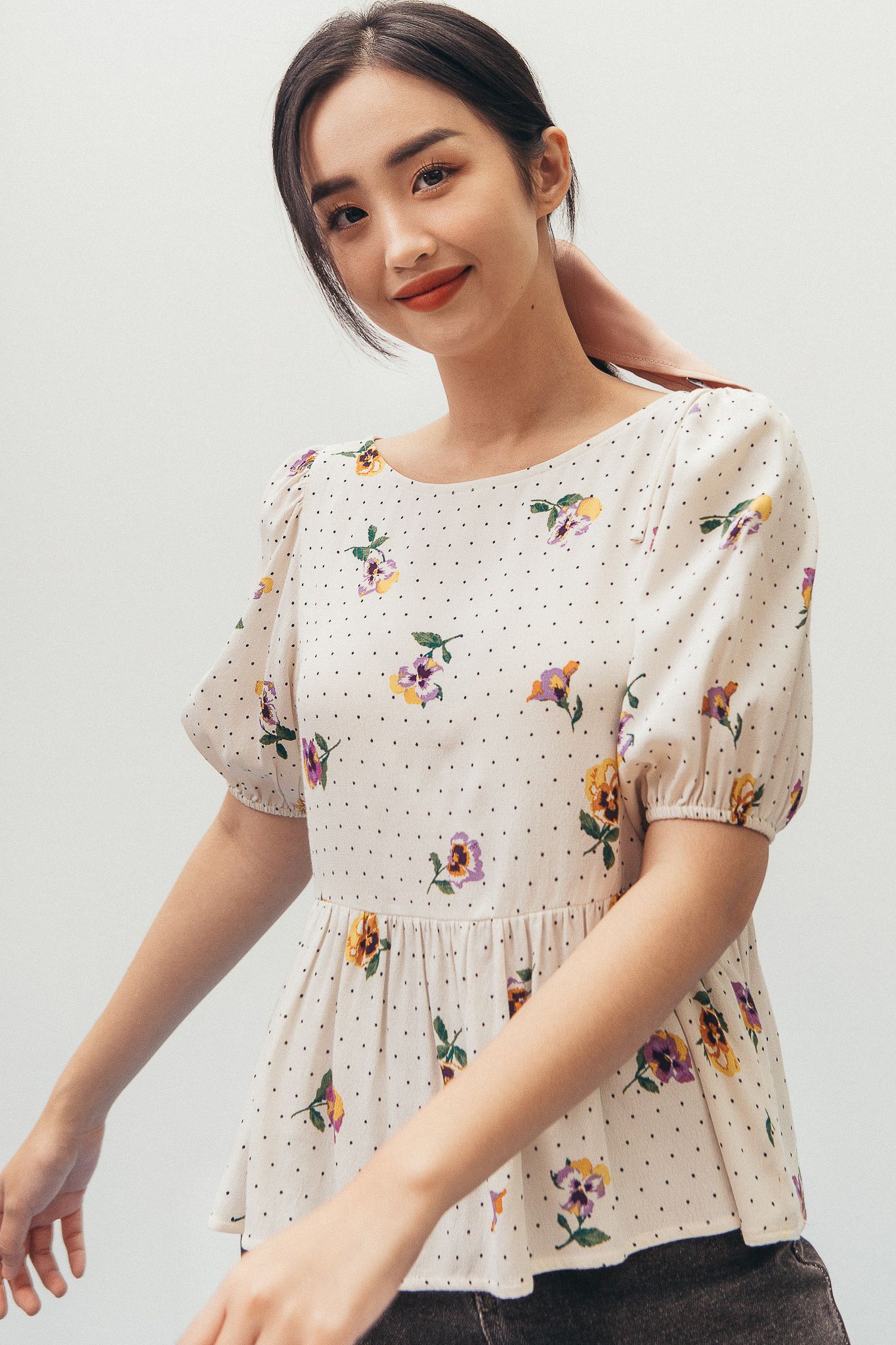 Floral Open Back Top