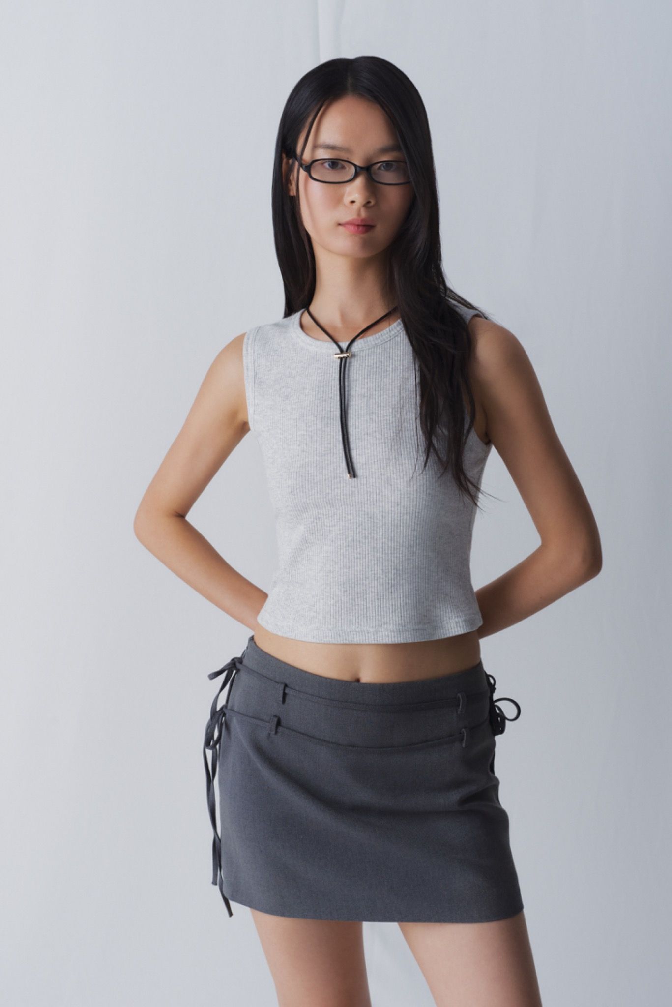 Grey Fitted Tank Top