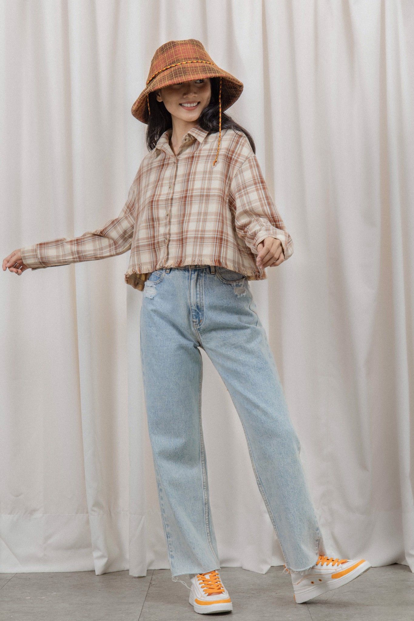 Plaid Cropped Shirt