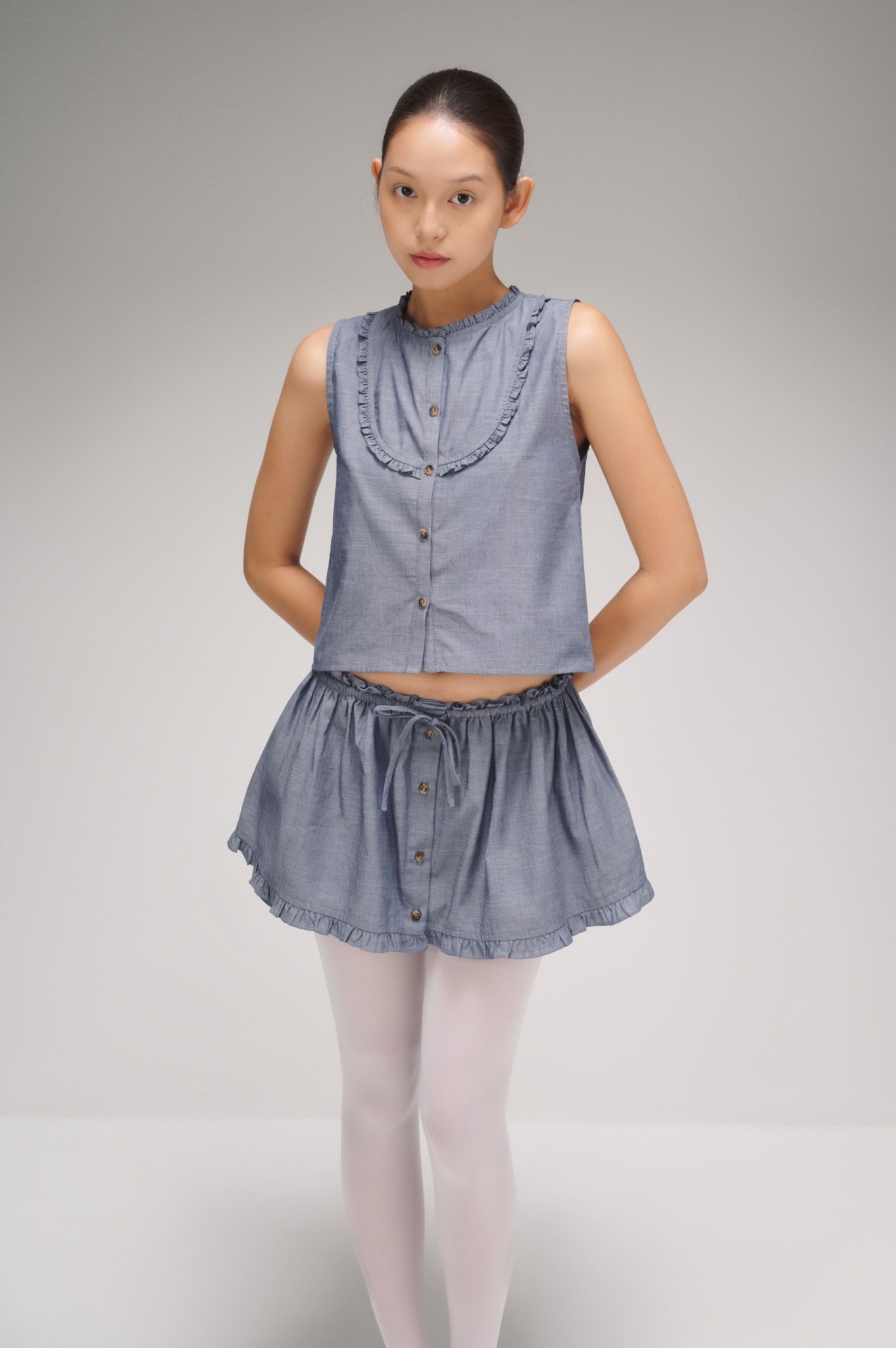 Ruffle Sleeveless Top