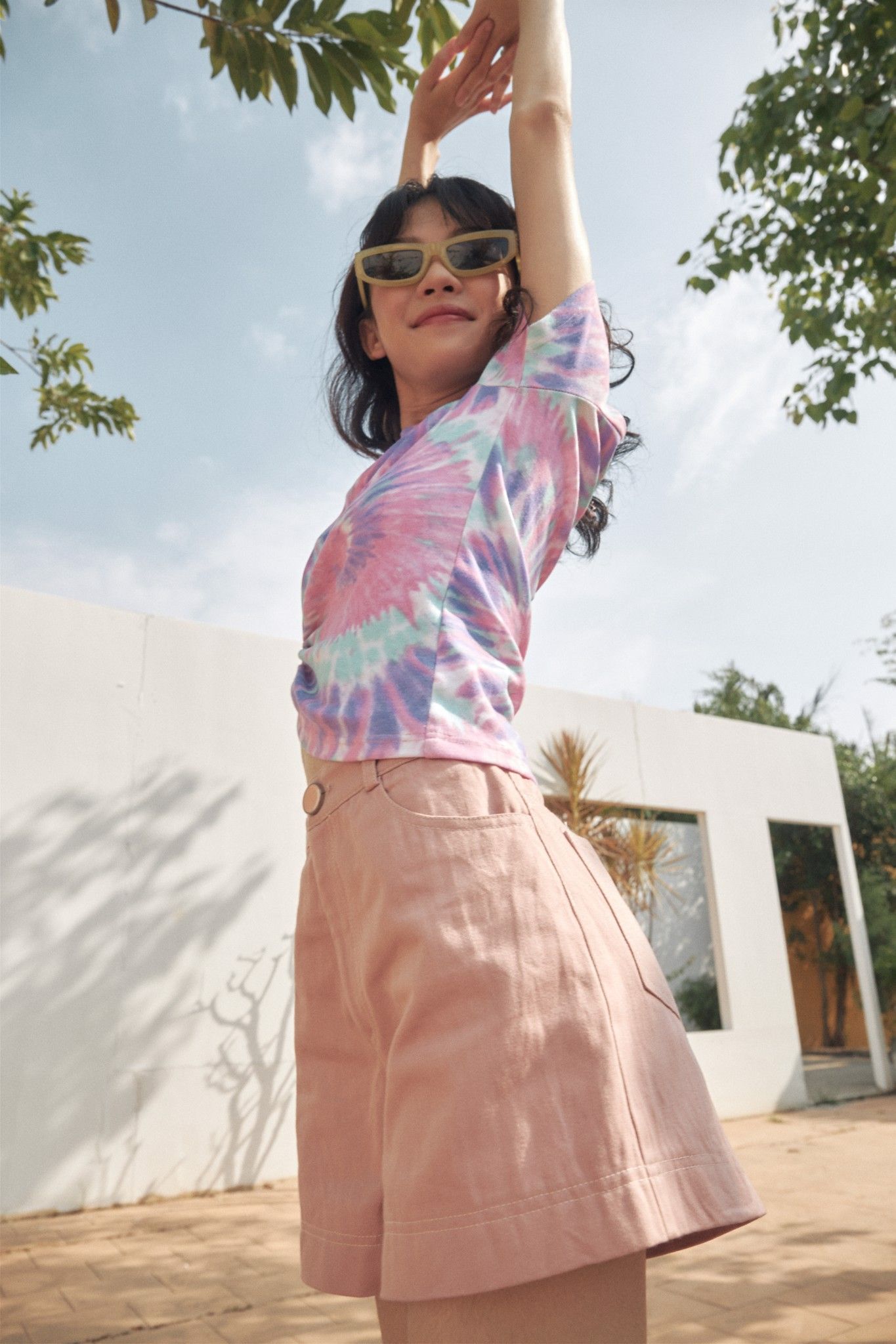Pink Khaki Shorts