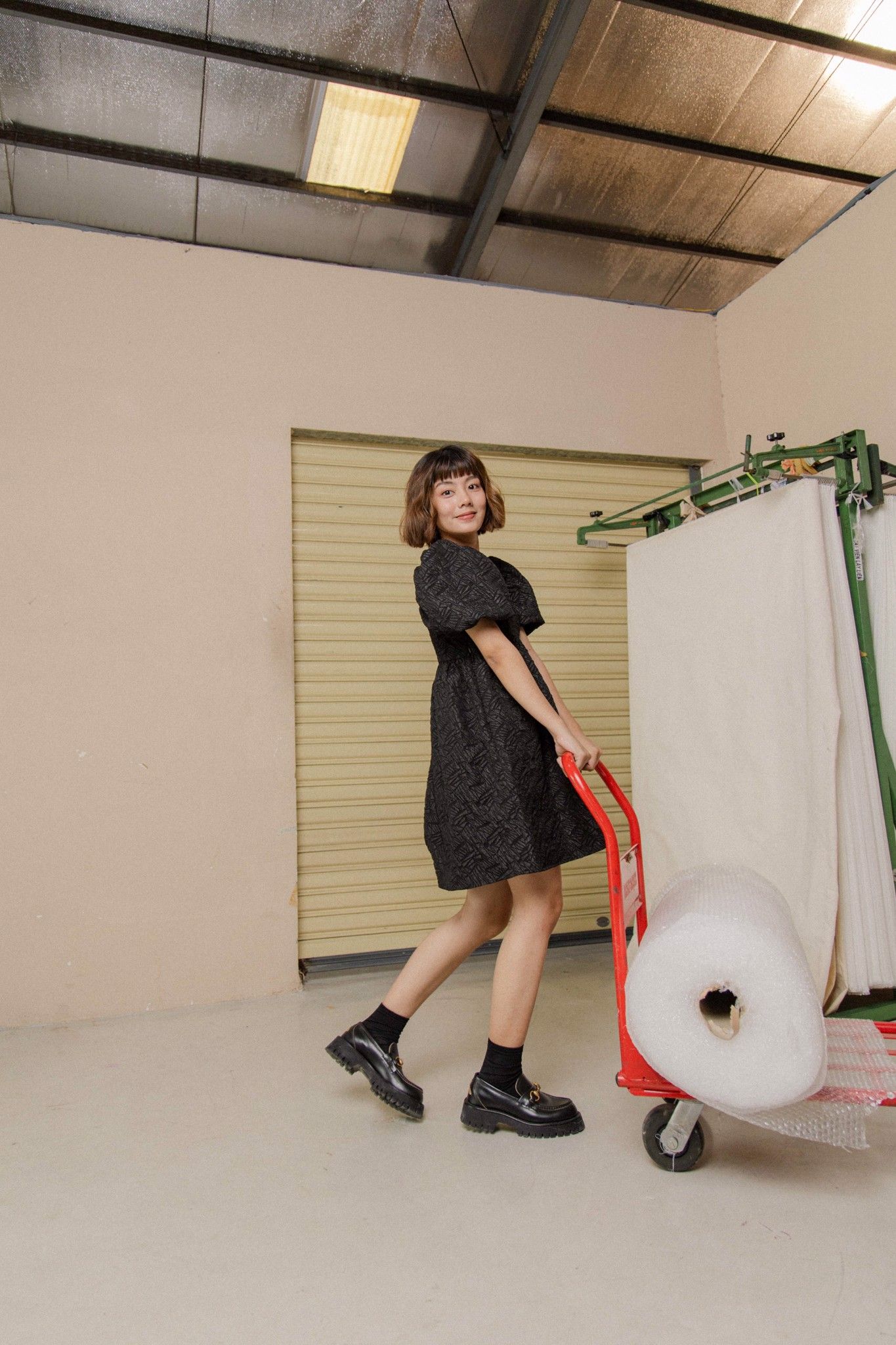 Black Jacquard Dress