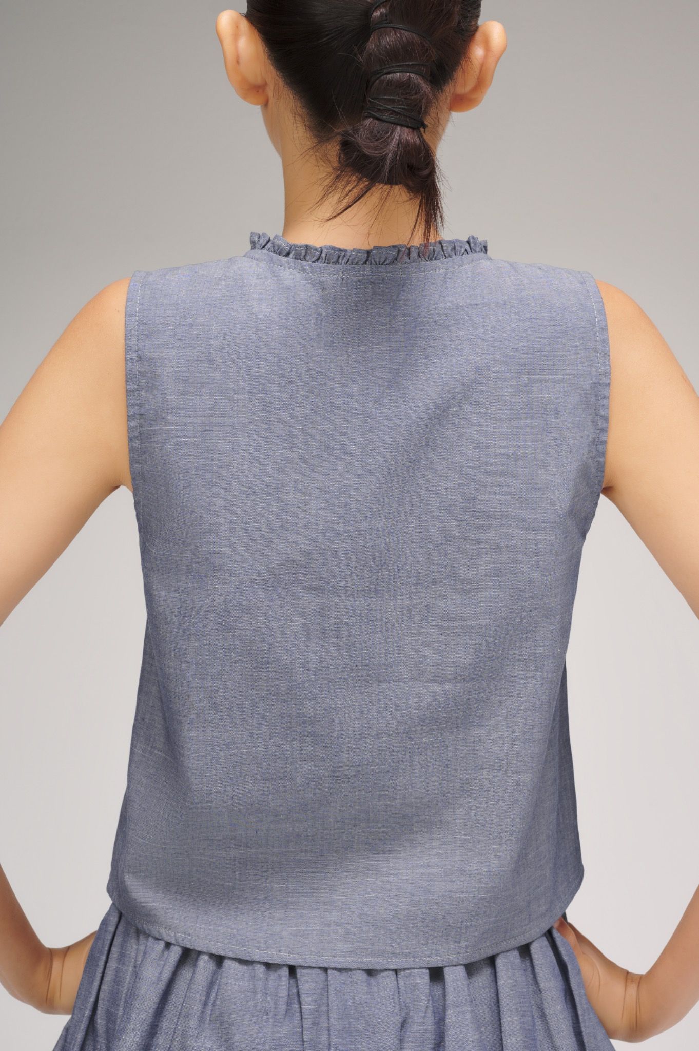Ruffle Sleeveless Top