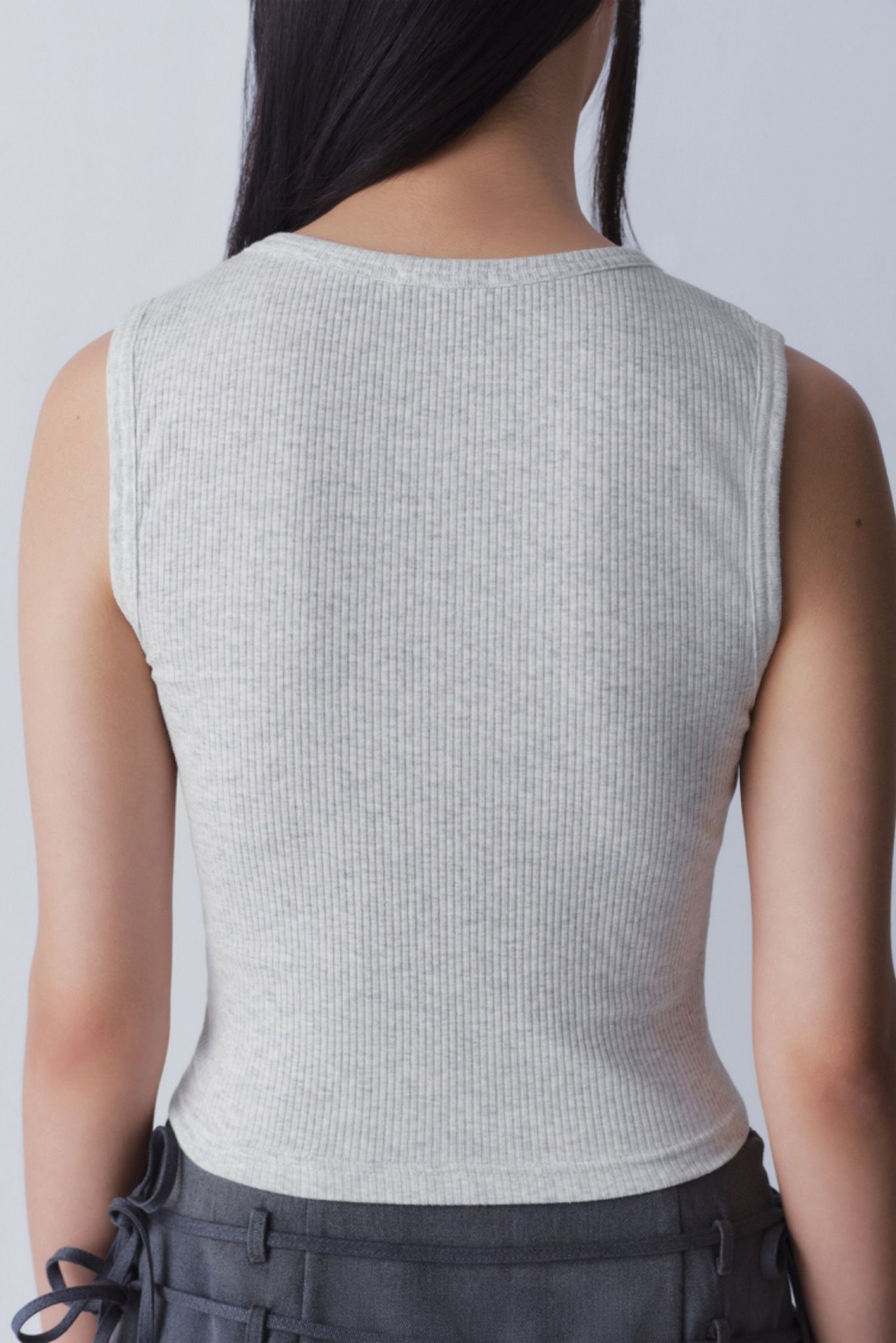 Grey Fitted Tank Top