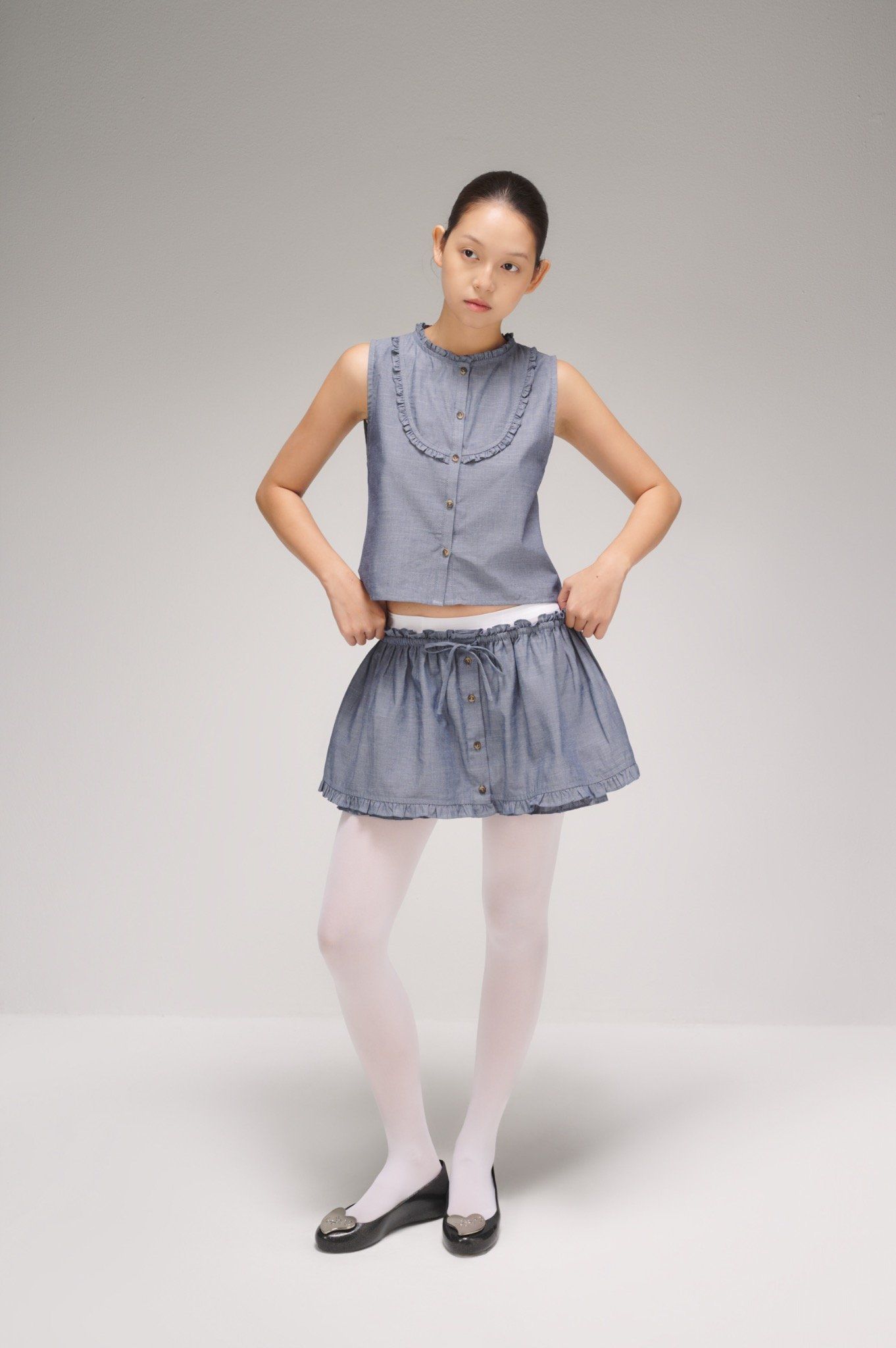 Ruffle Sleeveless Top