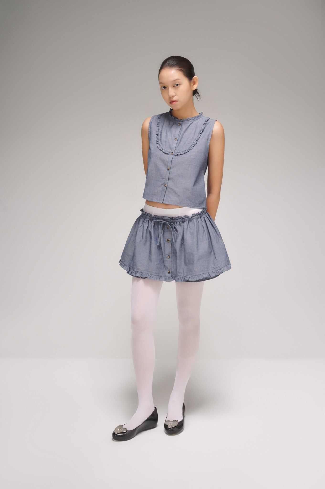 Ruffle Sleeveless Top