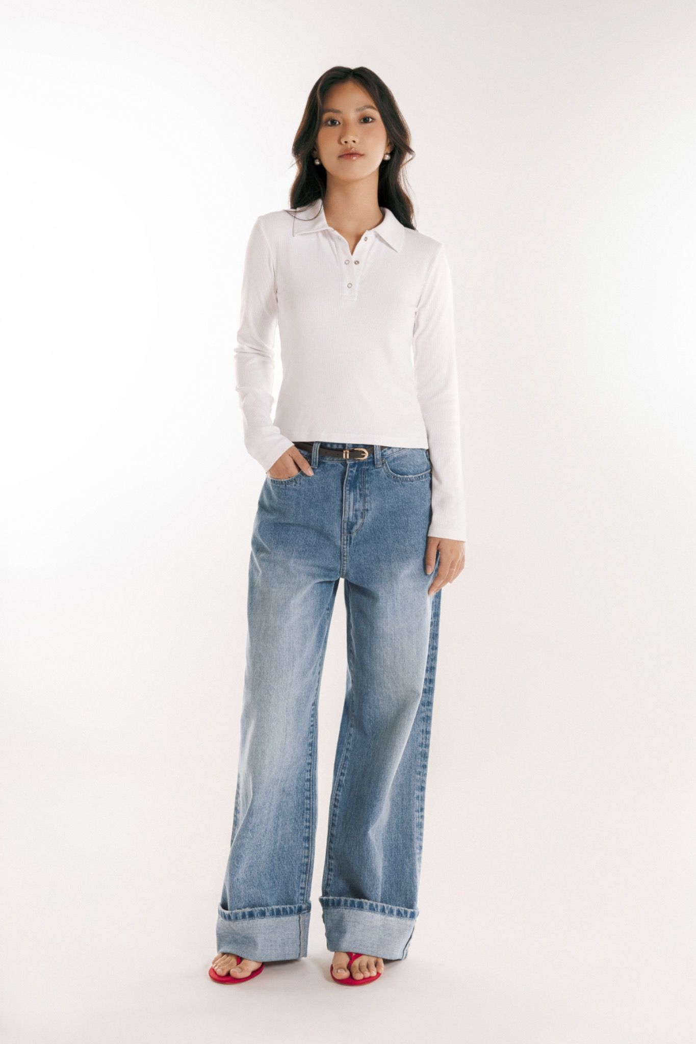 Long Sleeves Polo Top