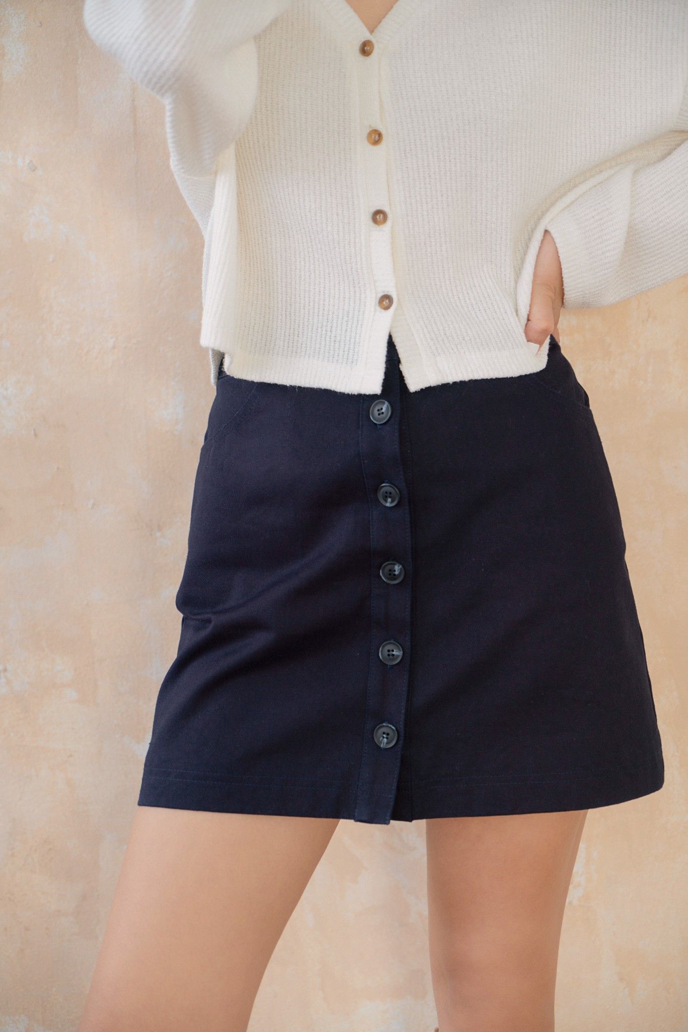 Navy Khaki Mini
Skirt