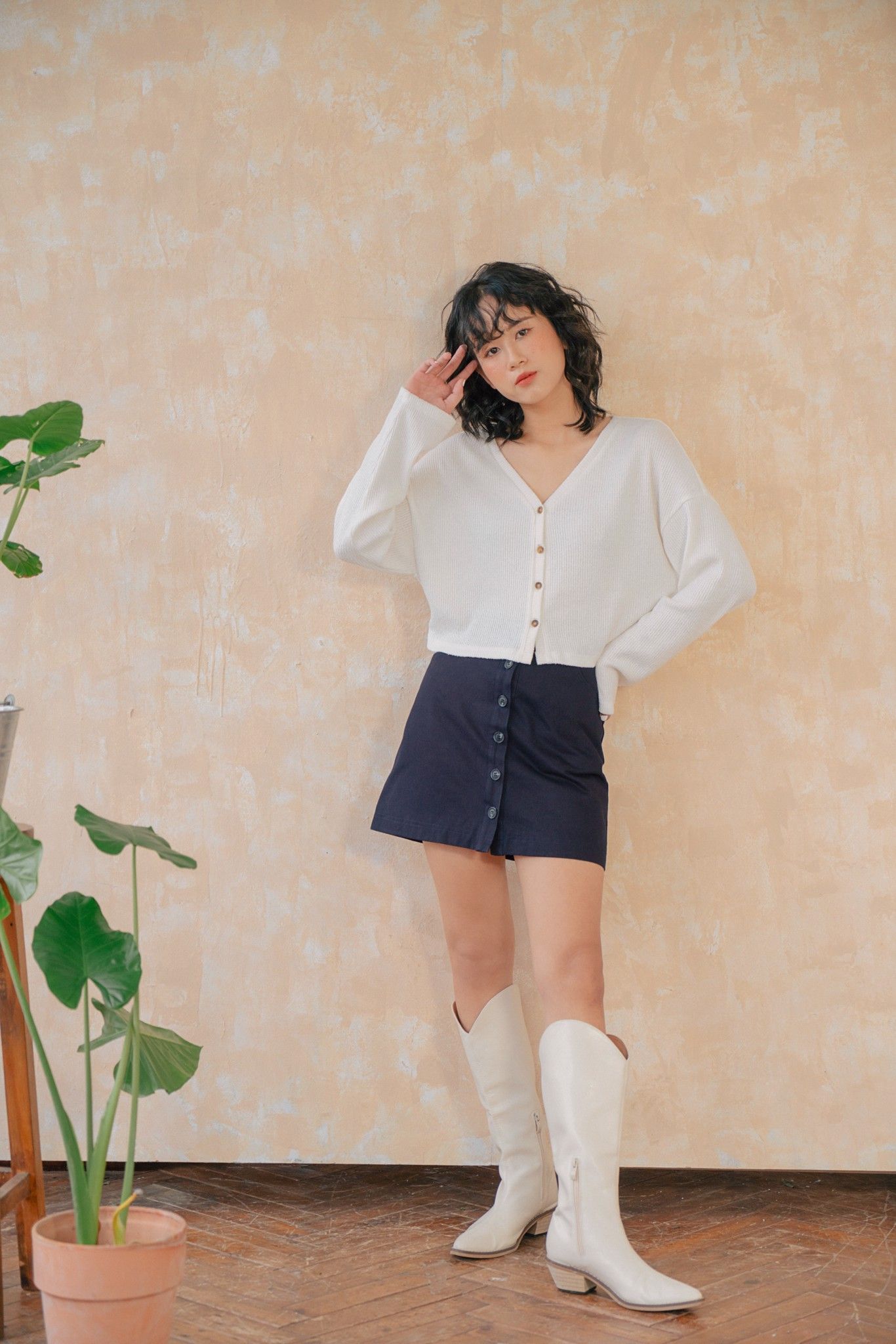 Navy Khaki Mini
Skirt