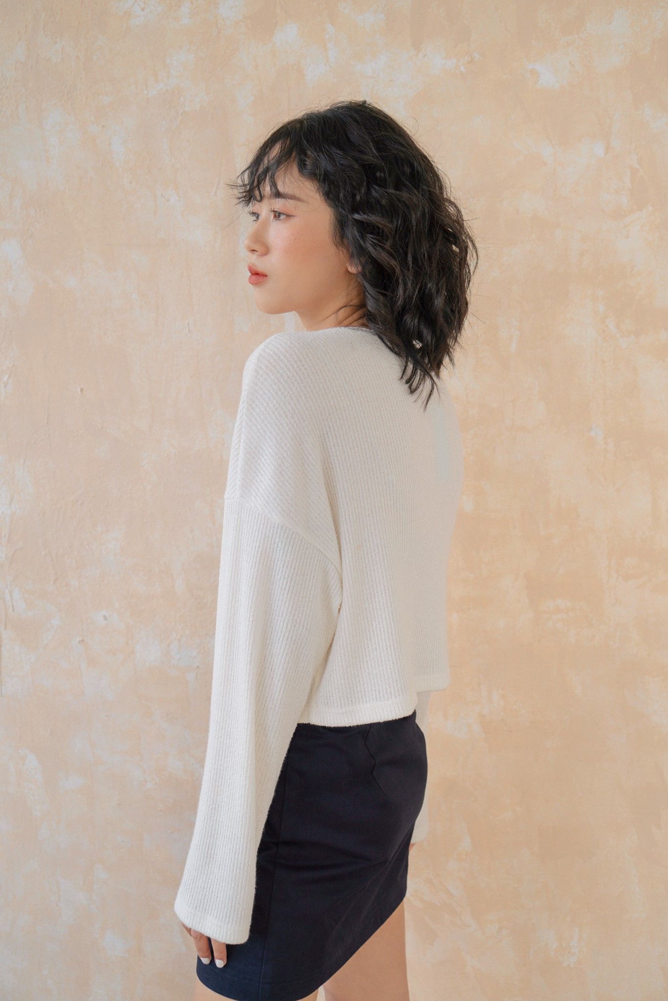White Cropped Cardigan