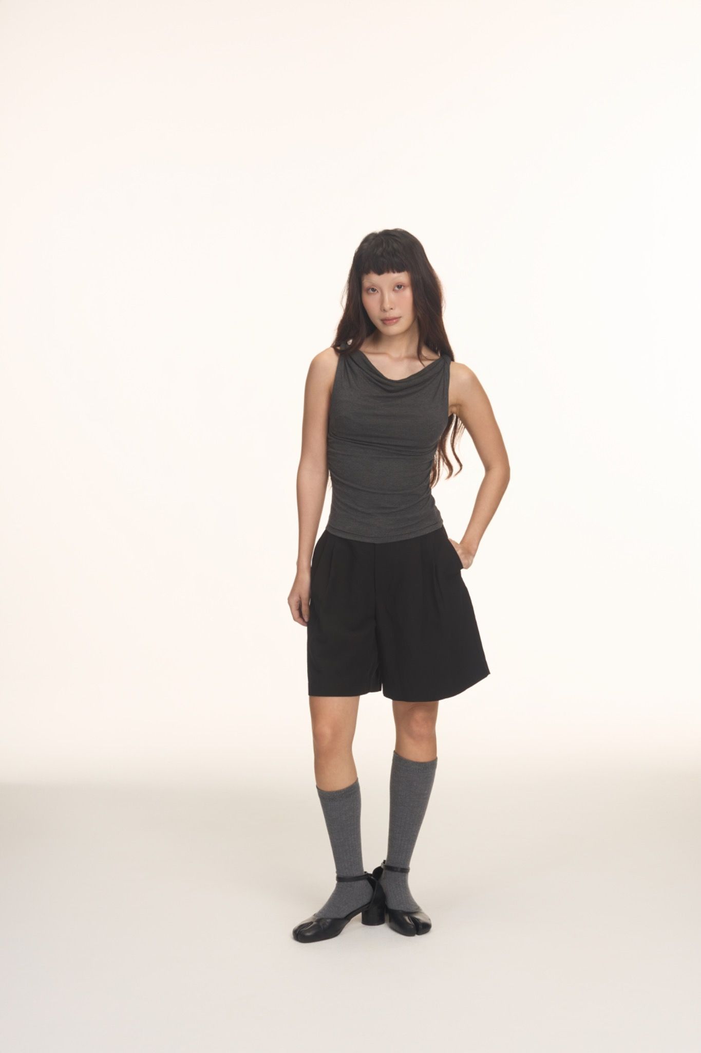 Black Wide Leg Shorts