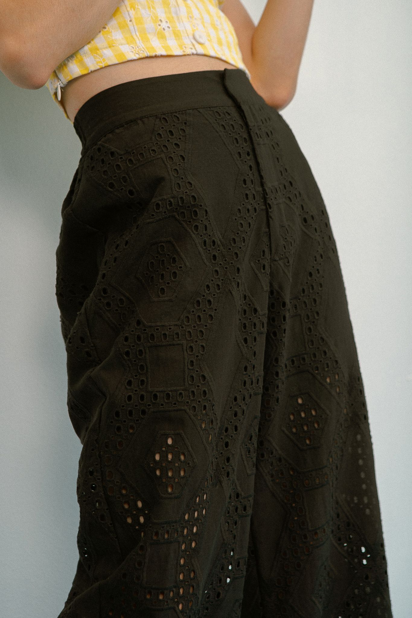 Black Embroidered Trousers