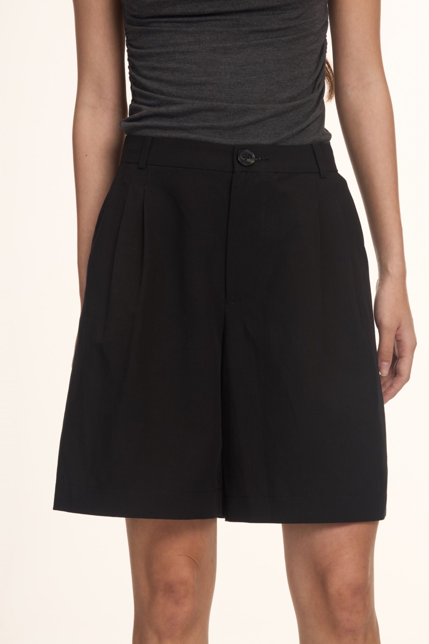 Black Wide Leg Shorts