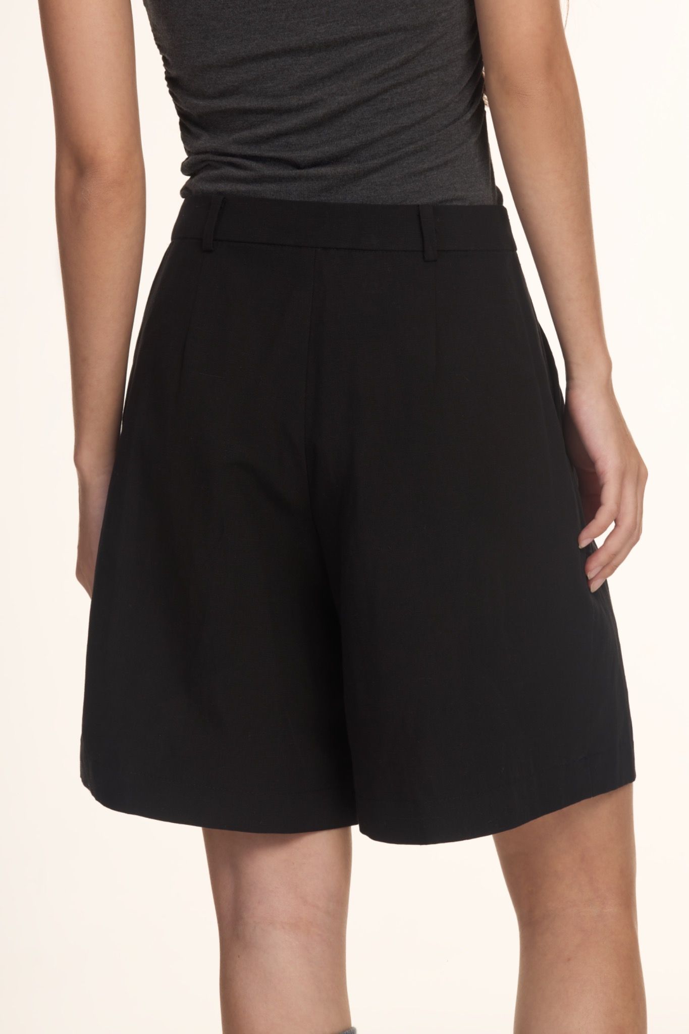 Black Wide Leg Shorts