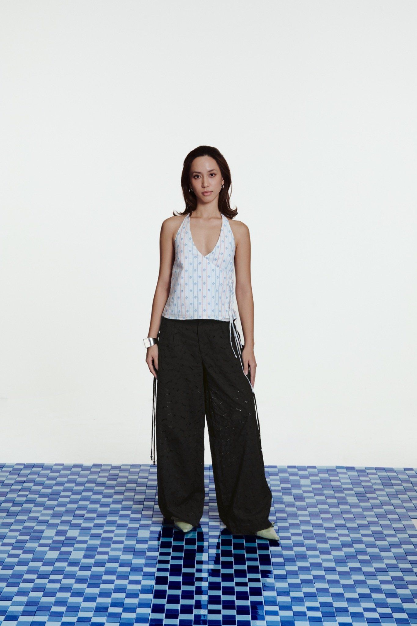 Black Embroidered Trousers