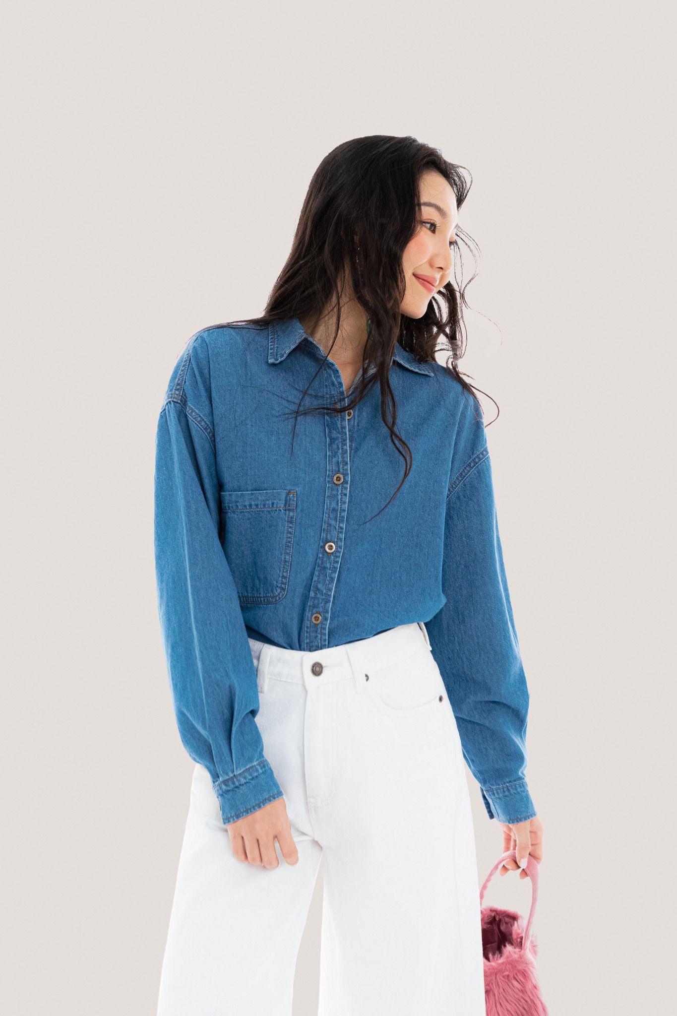  Blue Denim Overshirt Jacket 