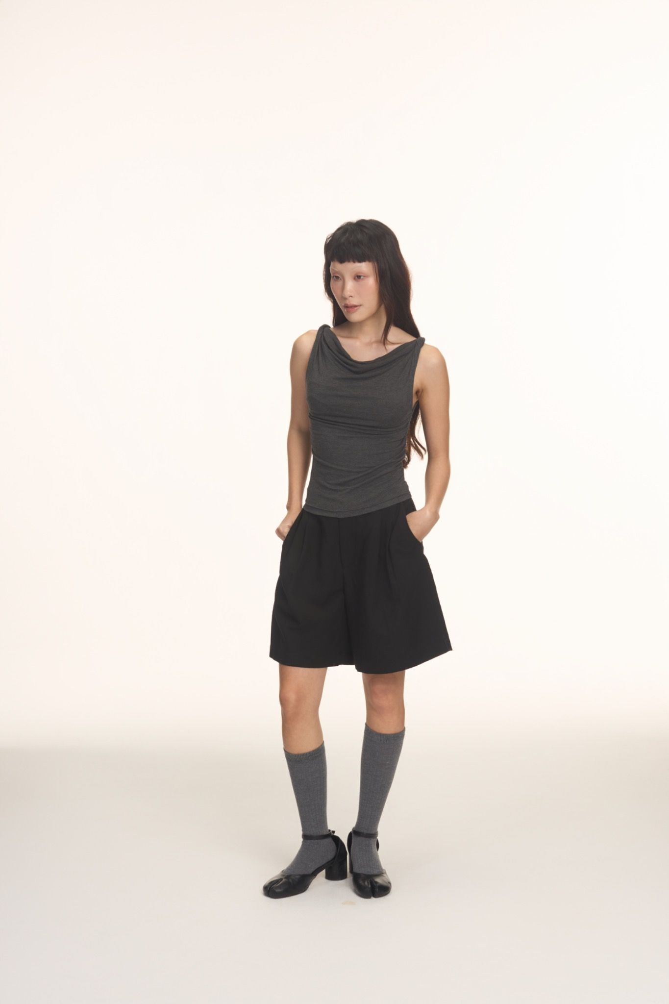 Black Wide Leg Shorts