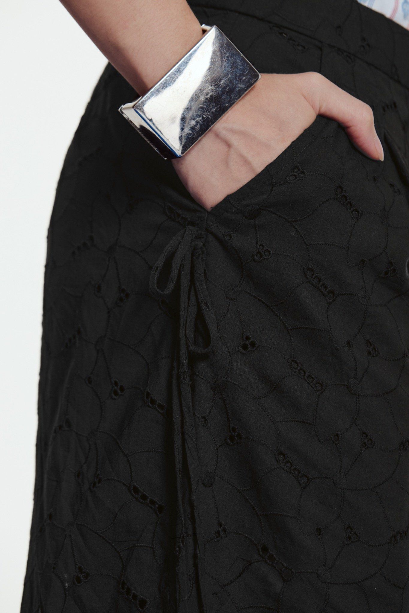 Black Embroidered Trousers