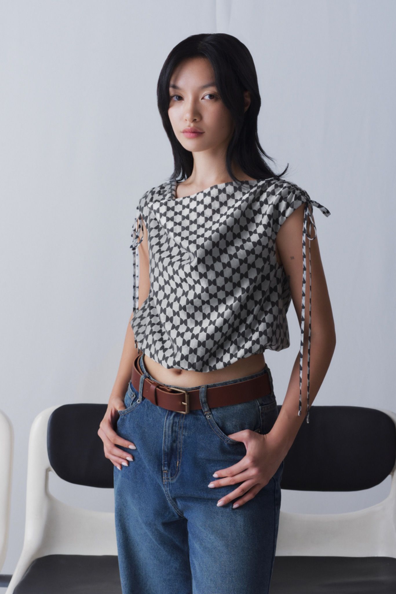 Ruched Shoulder Top