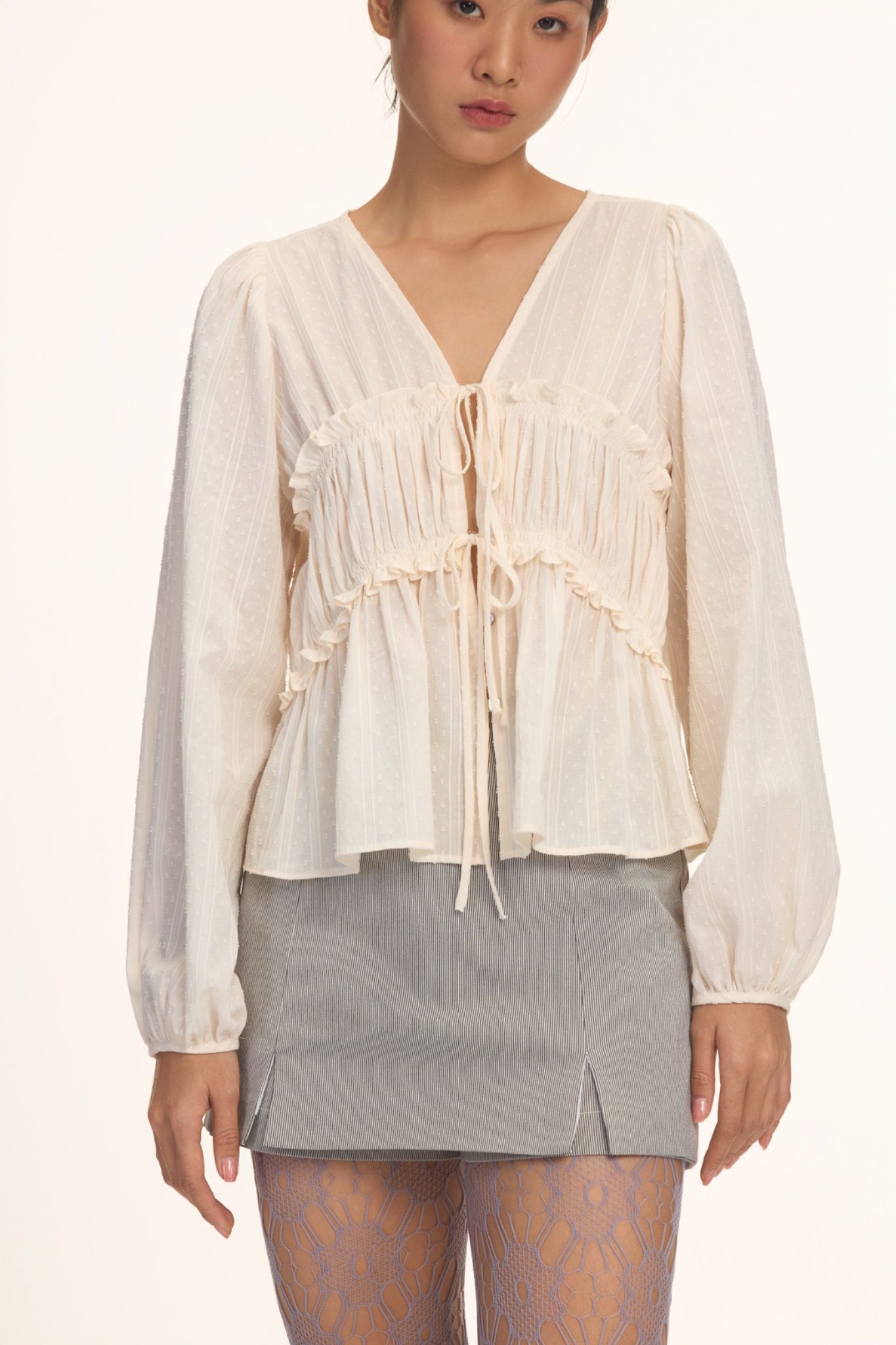 Ivory Long Sleeve Top