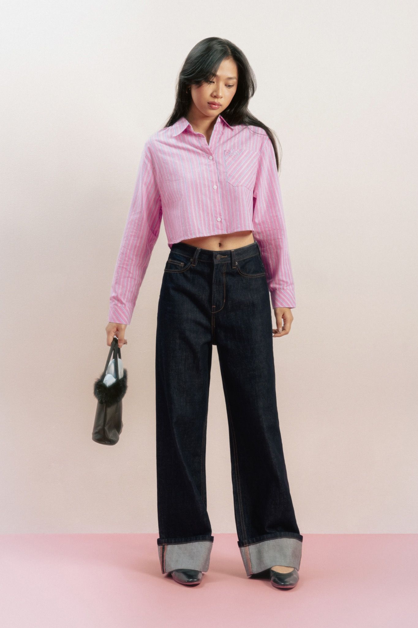 Striped Crop Shirt