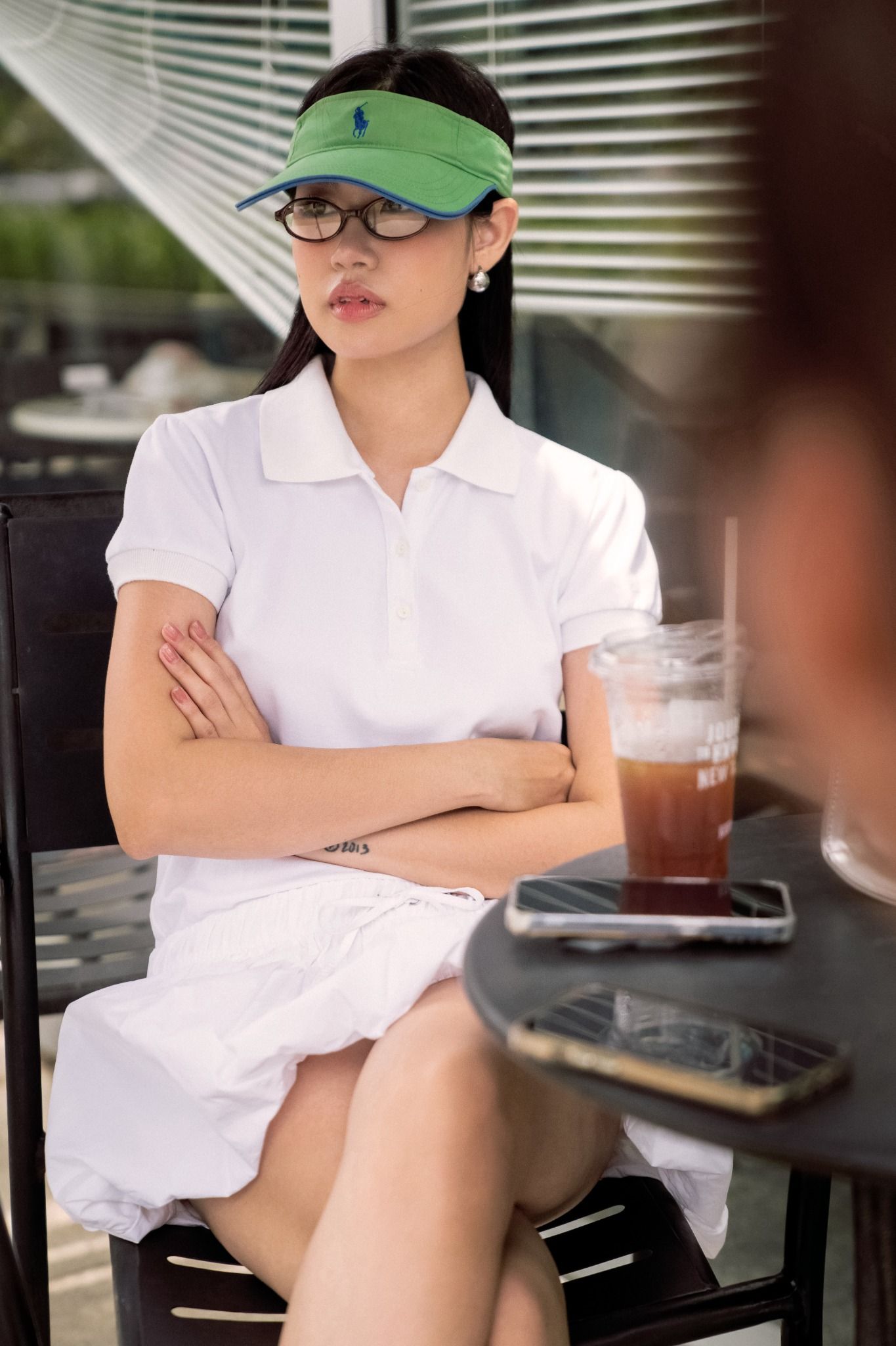 White Polo Neck Bubble Dress