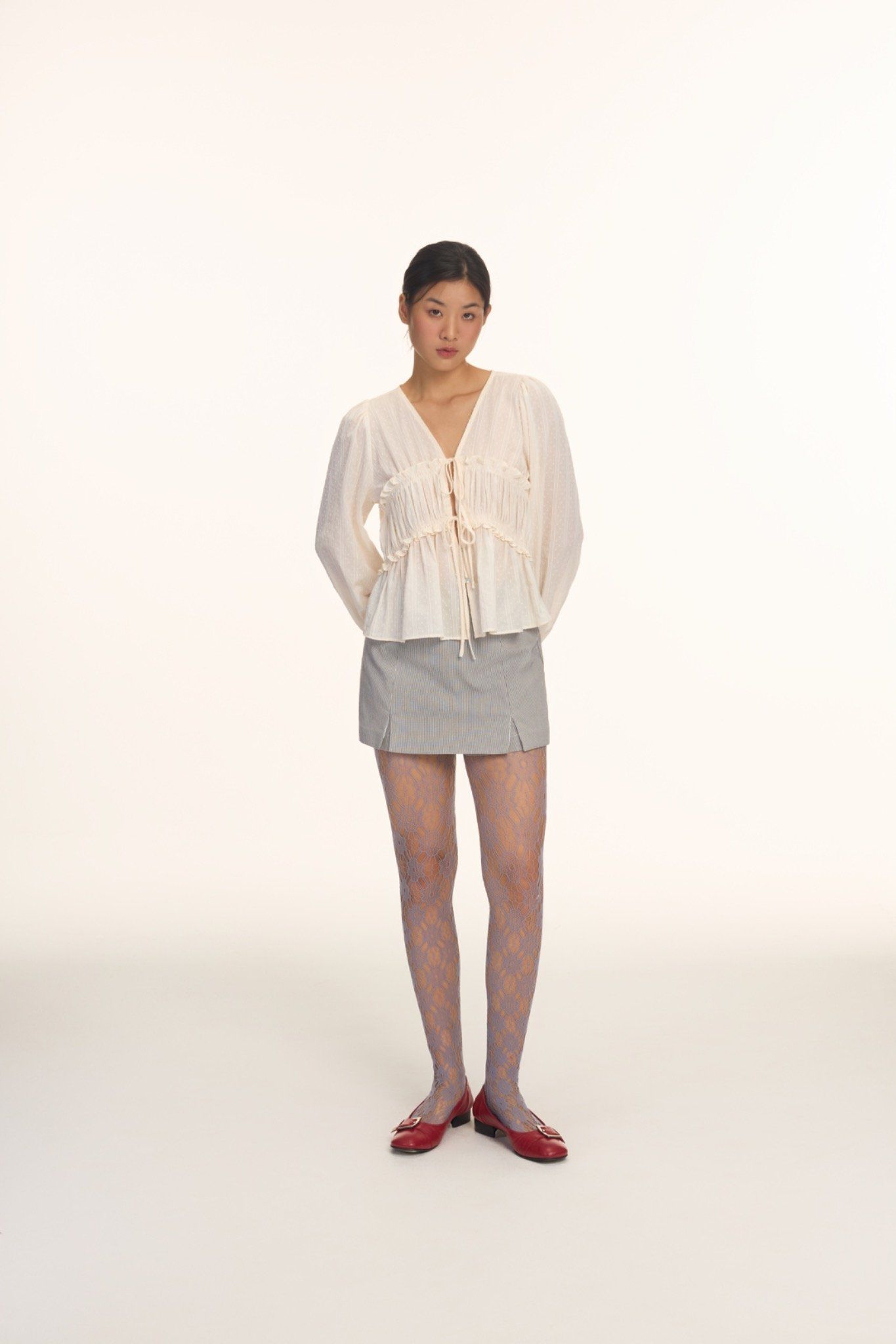 A-line Striped Skorts