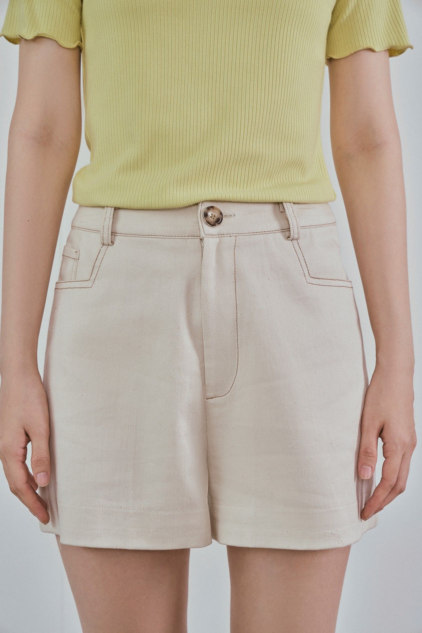 Ivory Khaki Shorts