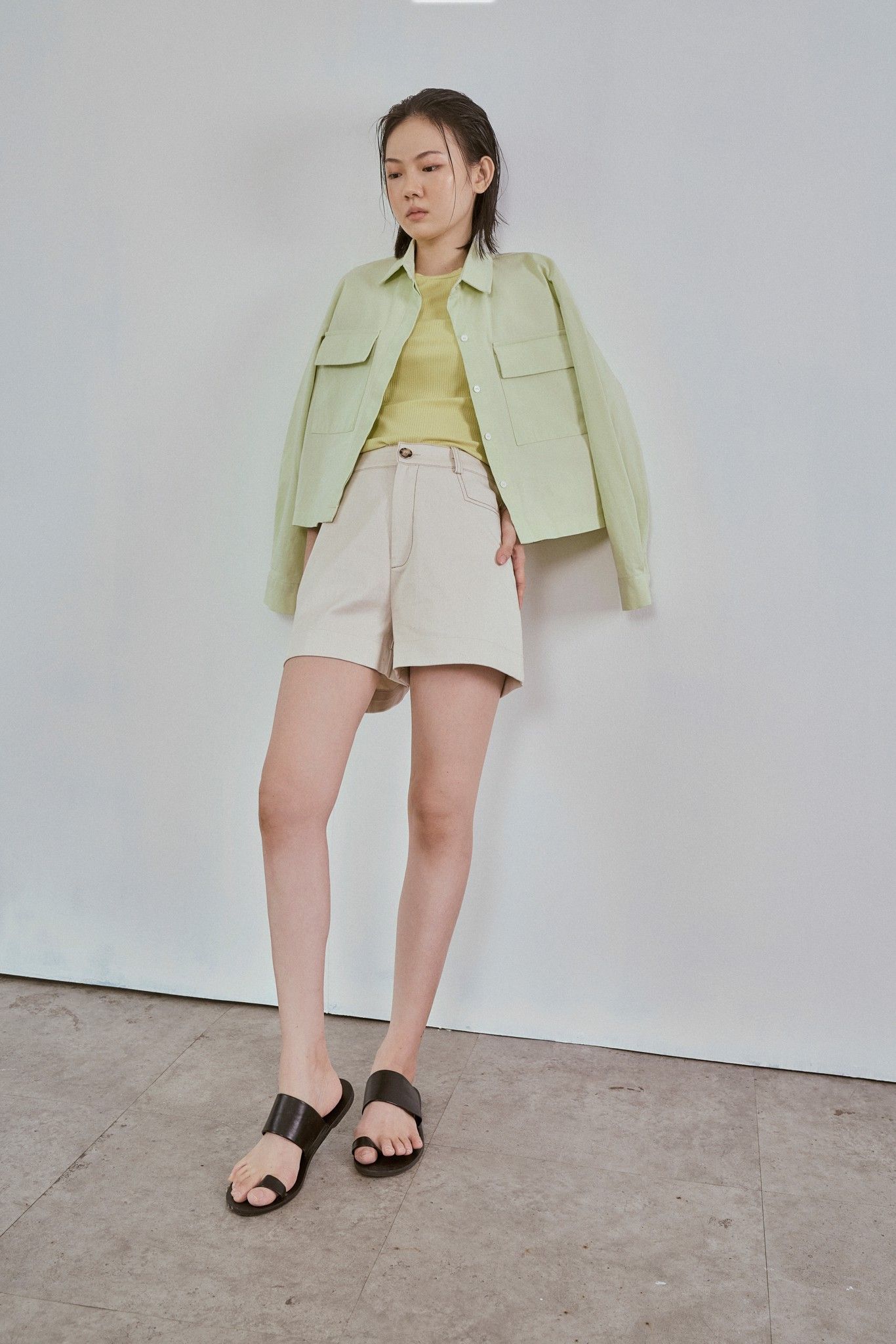 Ivory Khaki Shorts