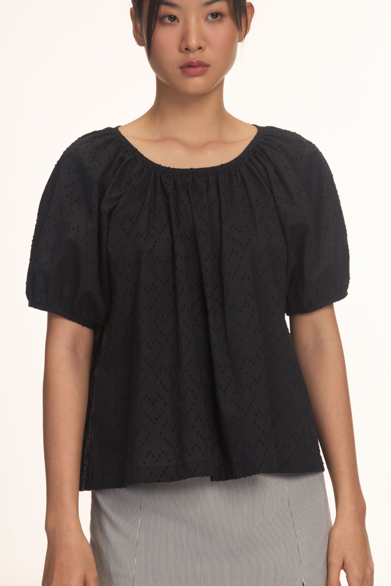 Puff Sleeve Open Back Top