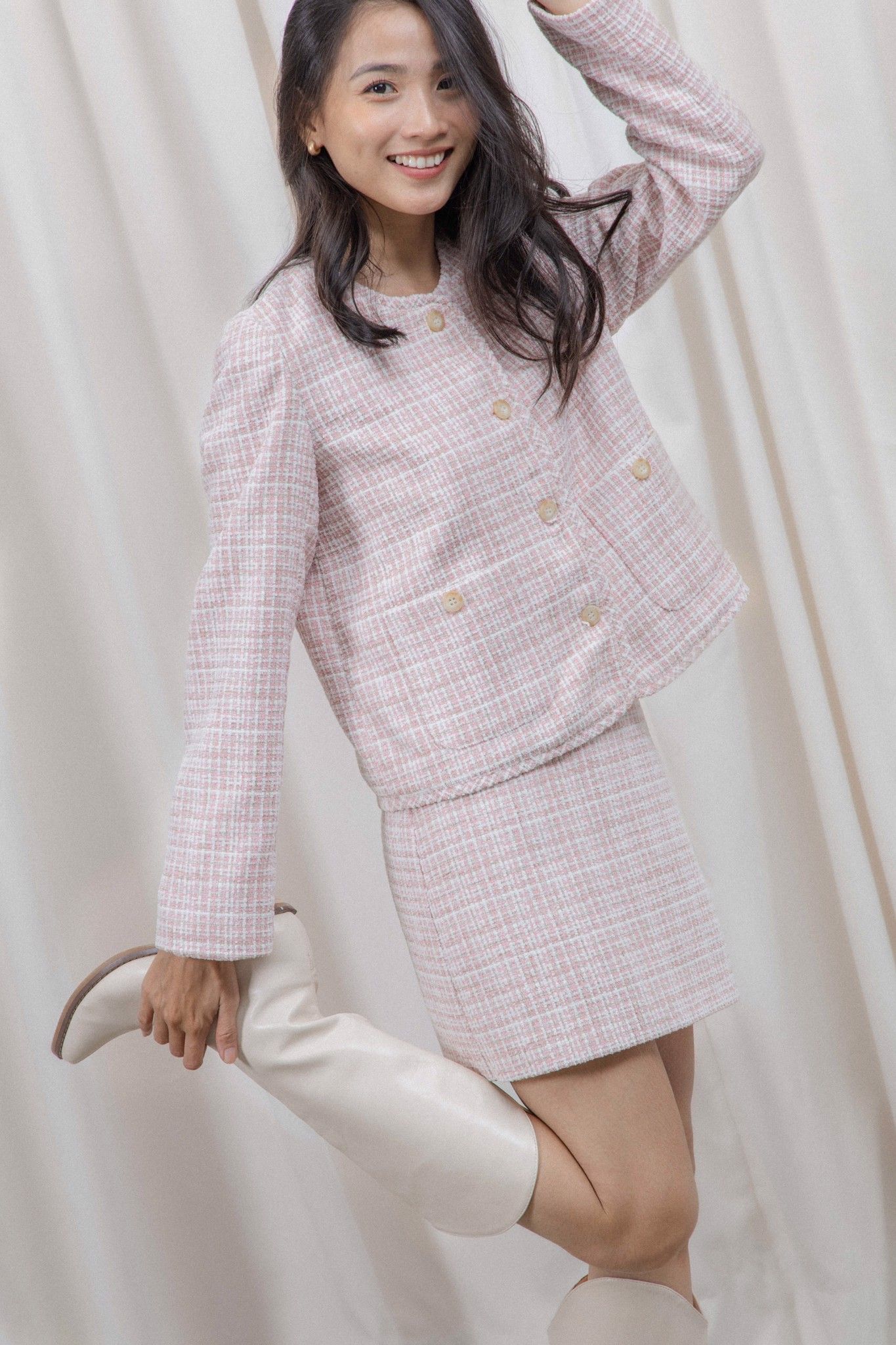 Pink Tweed Jacket