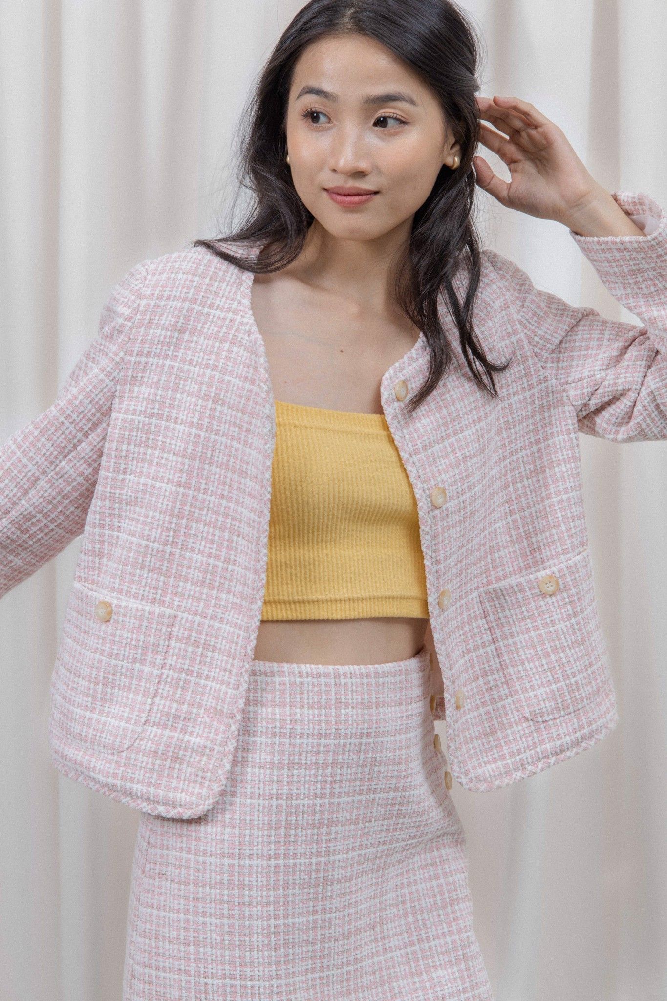 Pink Tweed Jacket