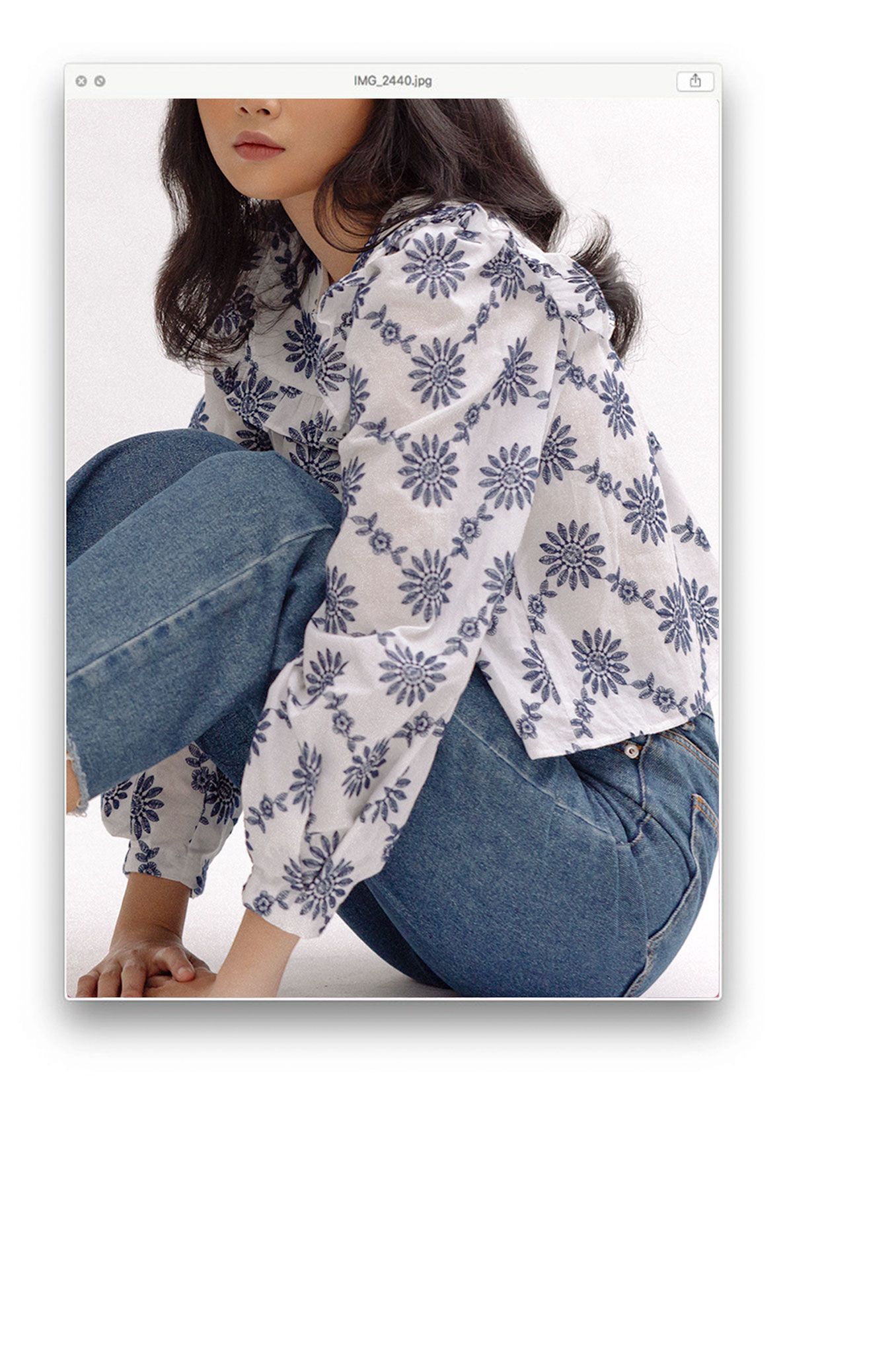 Floral Ruffle Top