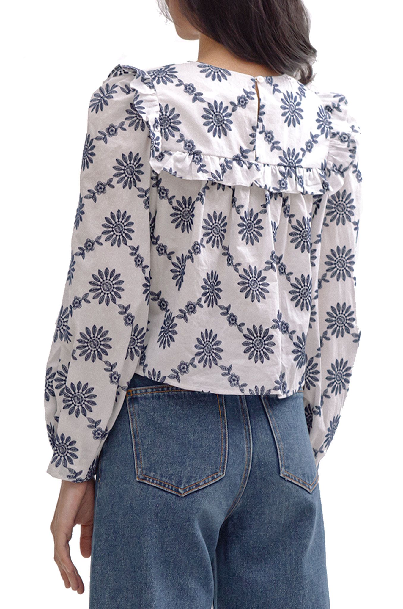 Floral Ruffle Top