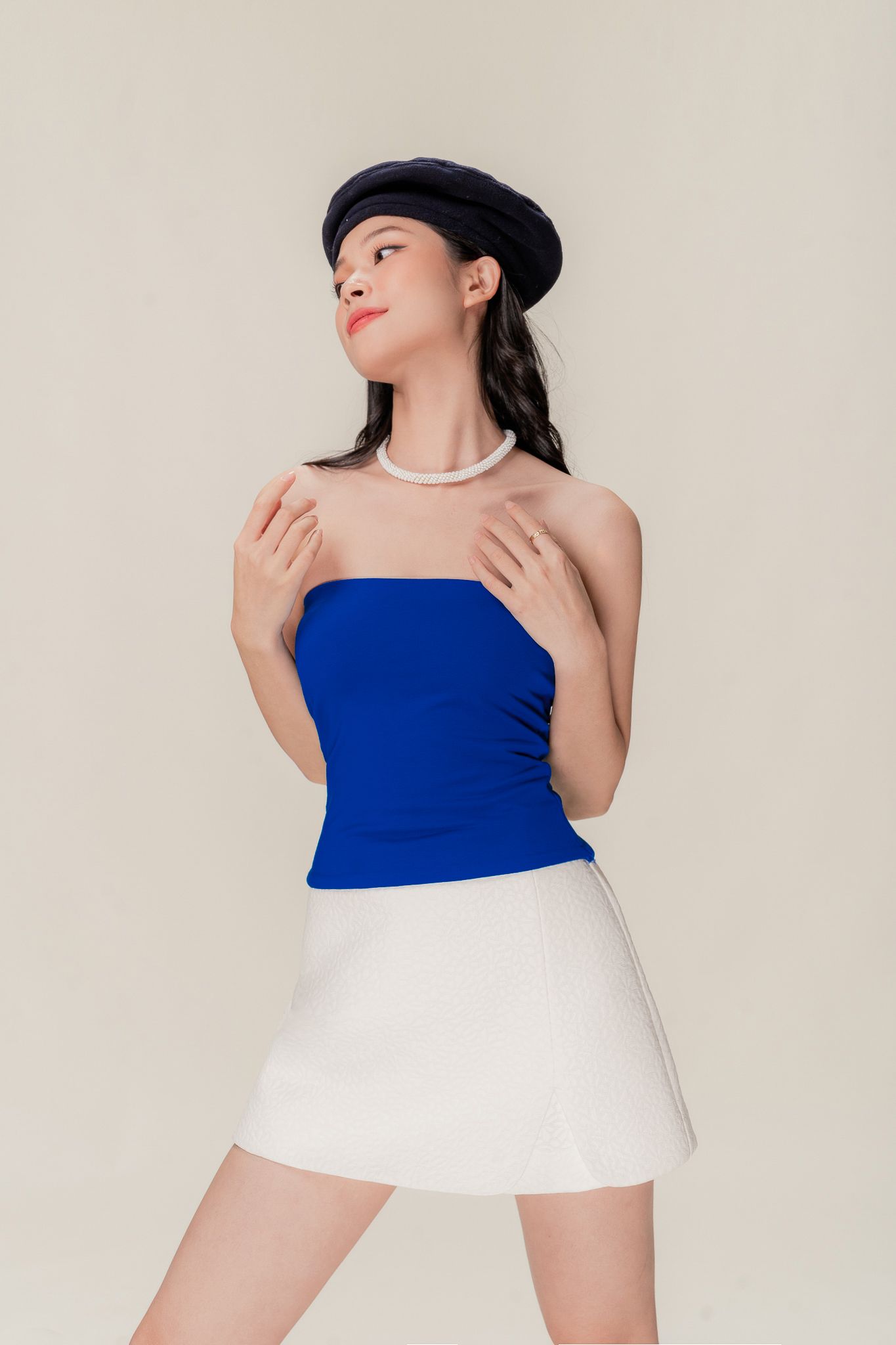  Blue Longline Tube Top 