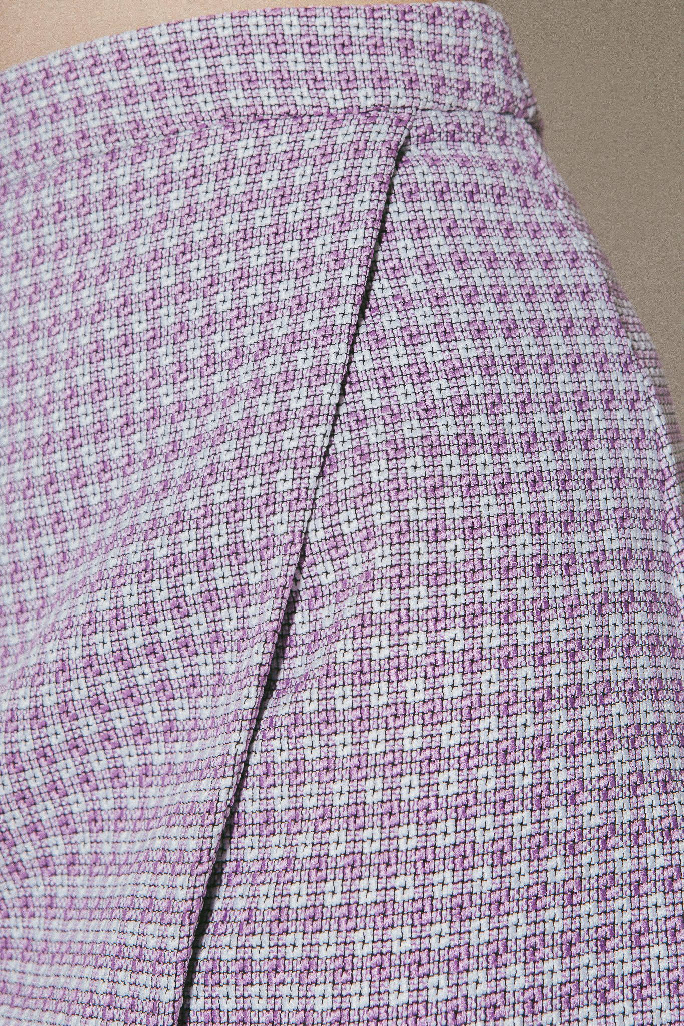 Purple Overlap Mini Skirt