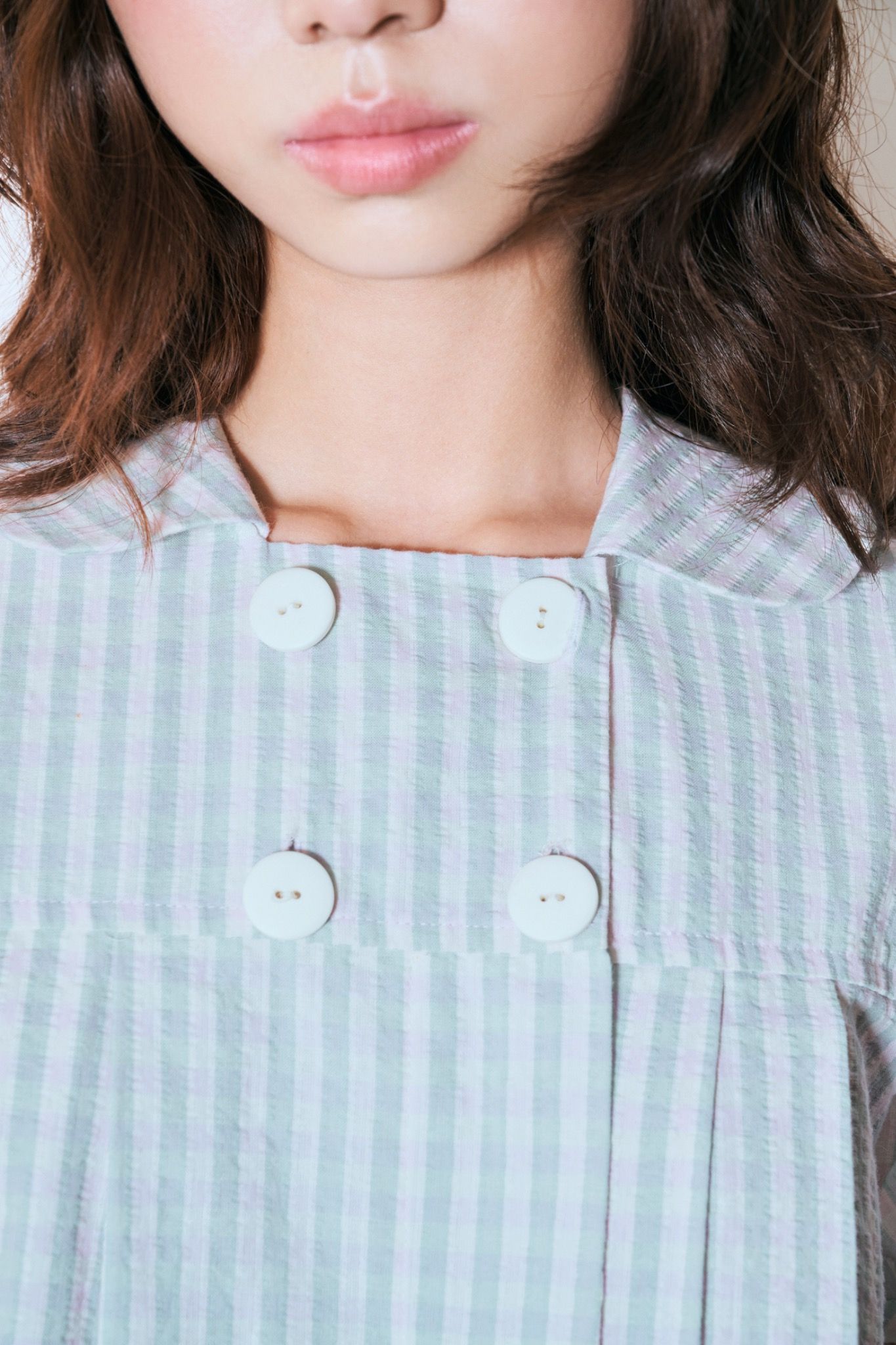 Gingham Babydoll Top