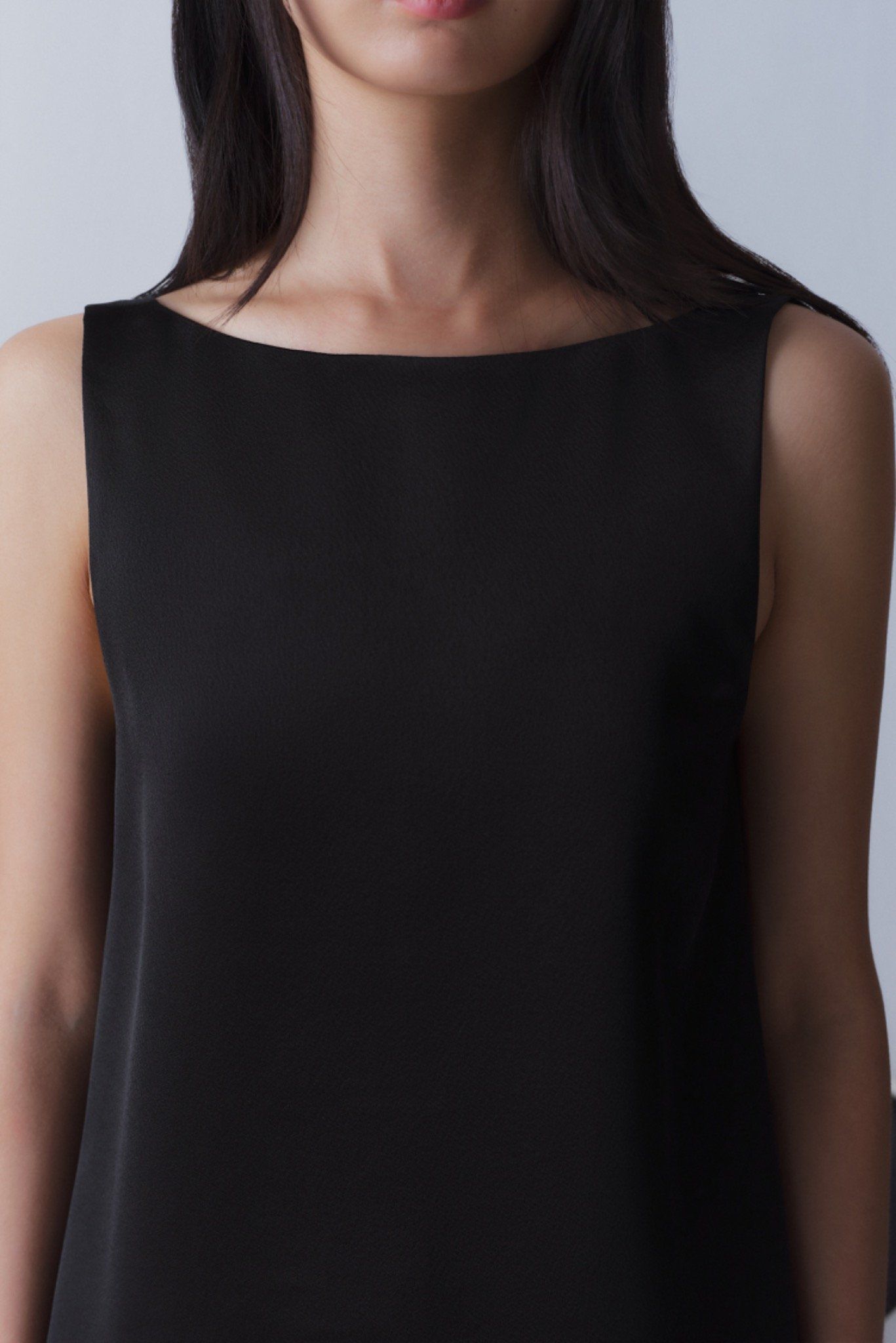 Black Twist Silky Top